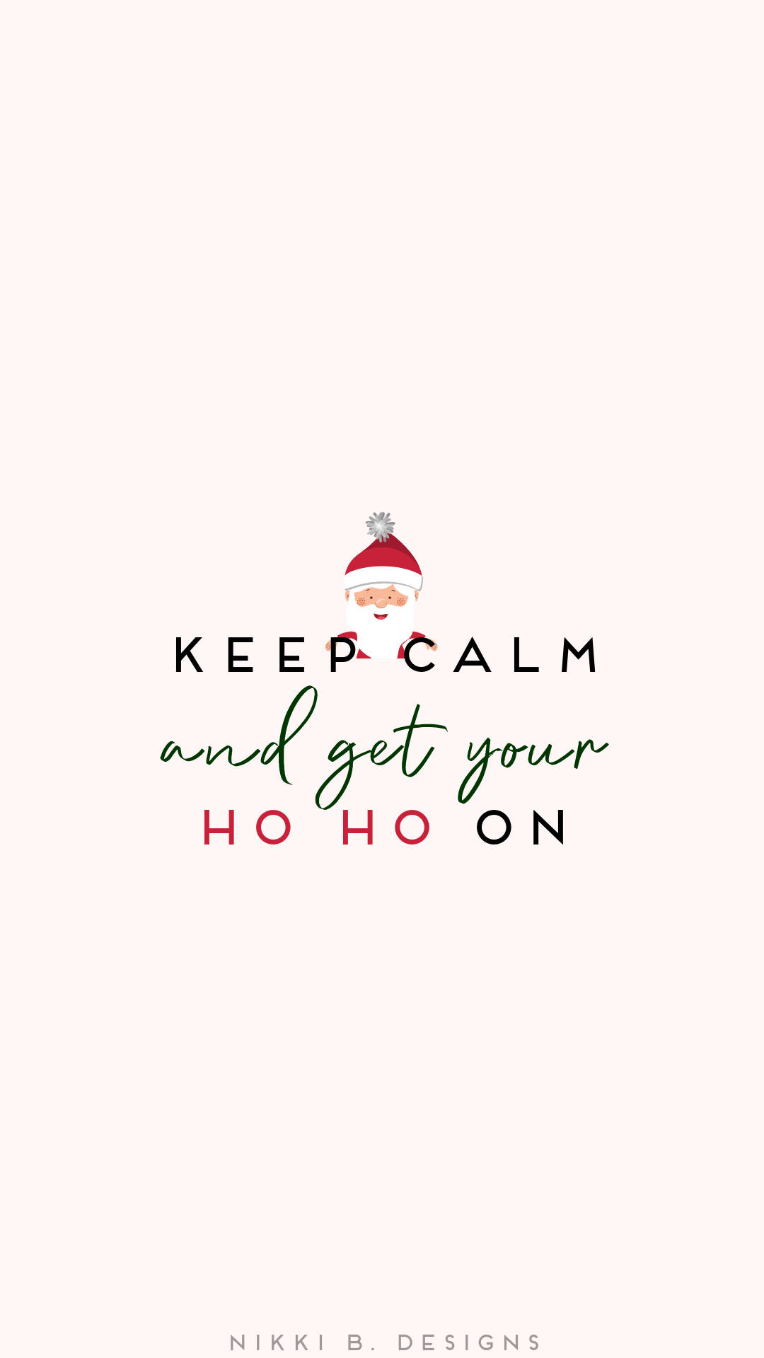 Navidad sencilla y linda para iPhone Keep Calm Fondos de pantalla