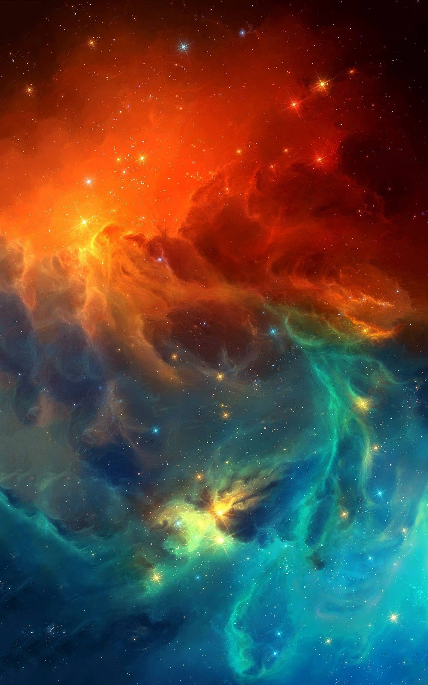 Nebulosa Azul y Roja 4K para Android Fondos de pantalla