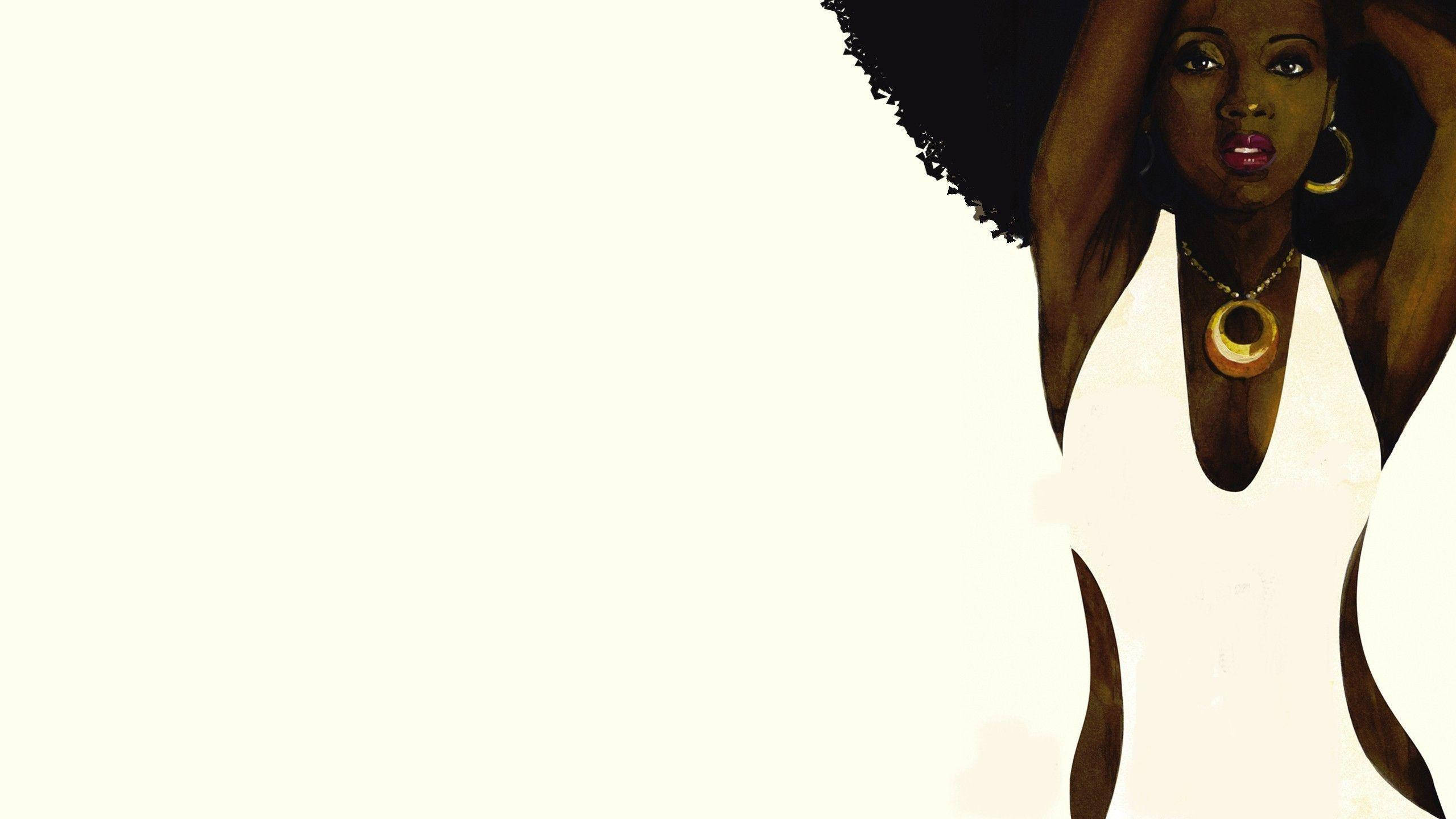 Negra Baddie Vestido de Espacio Negativo Fondos de pantalla