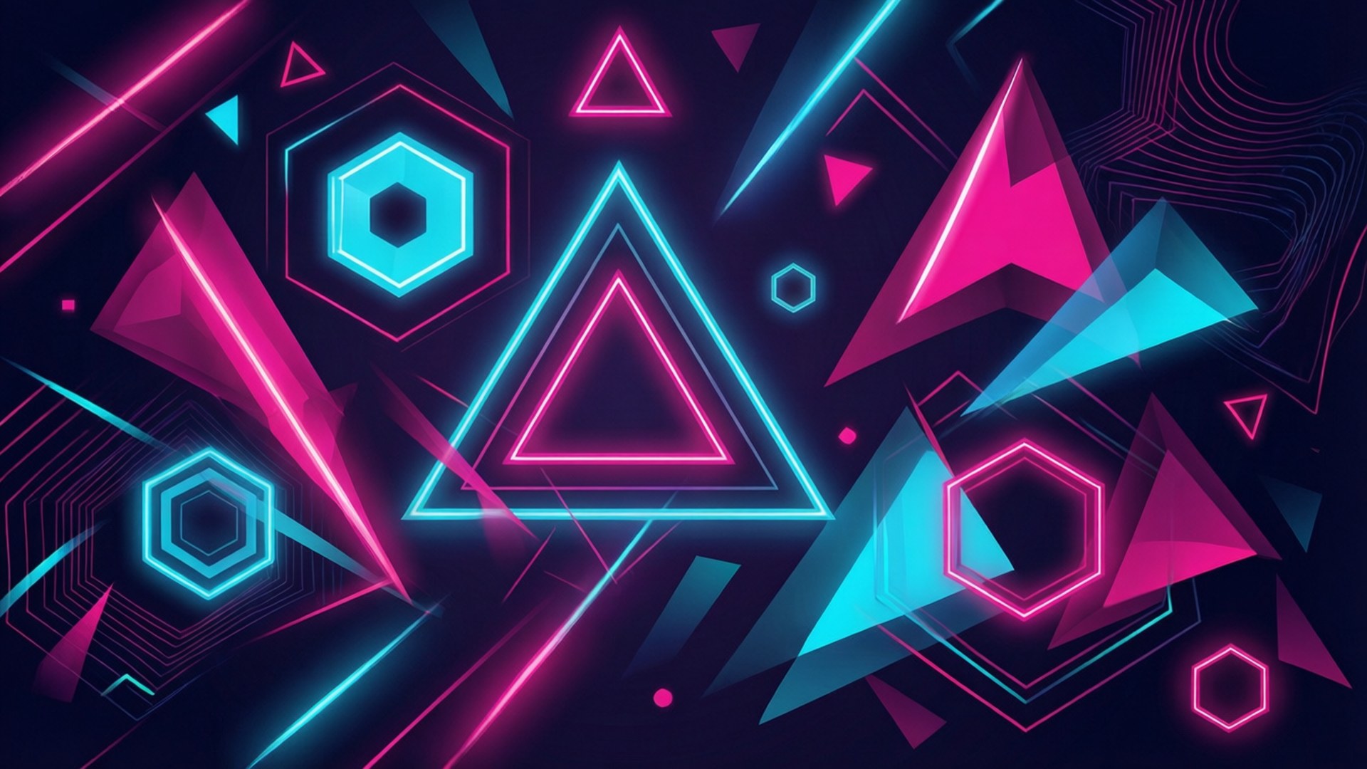 Neón Geométrico para Gaming Fondos de pantalla