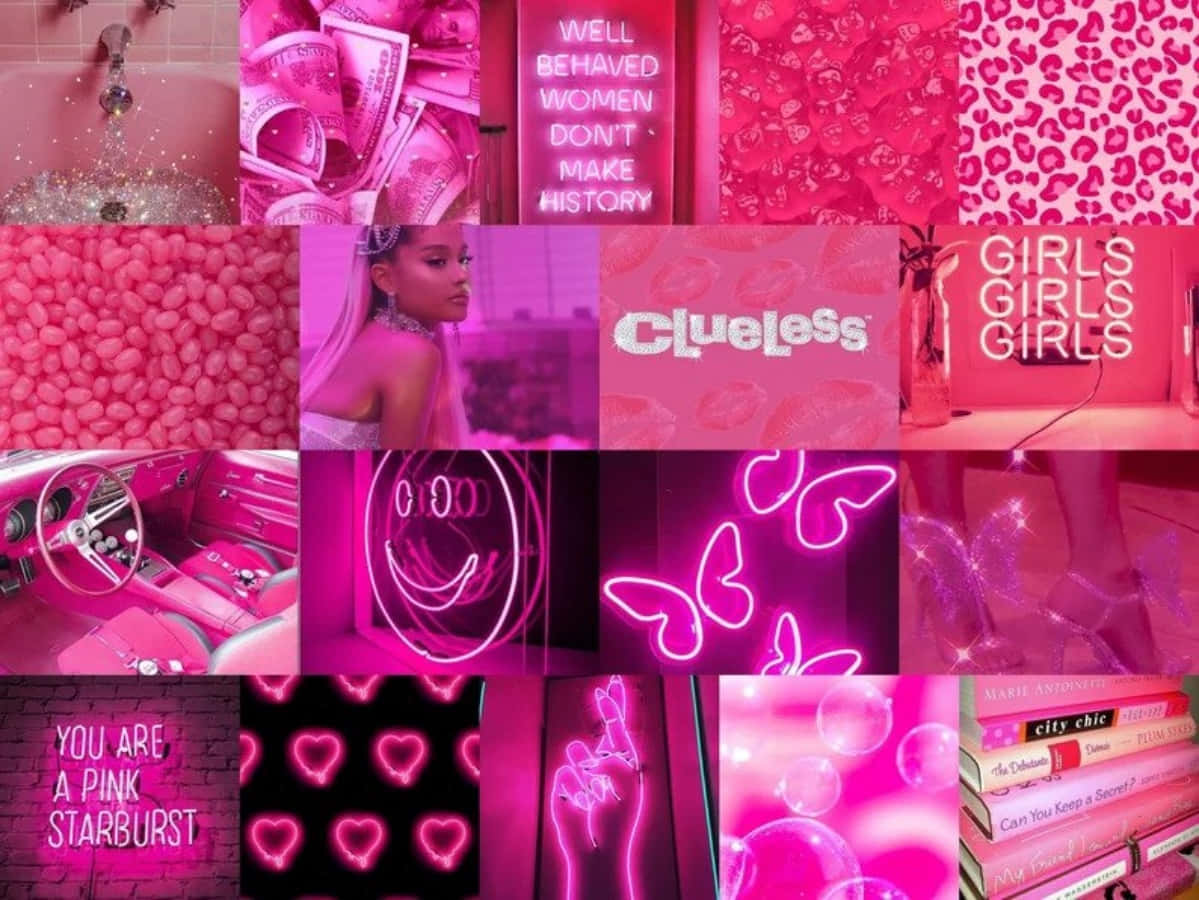 Neón Rosa Estético Fondos de pantalla