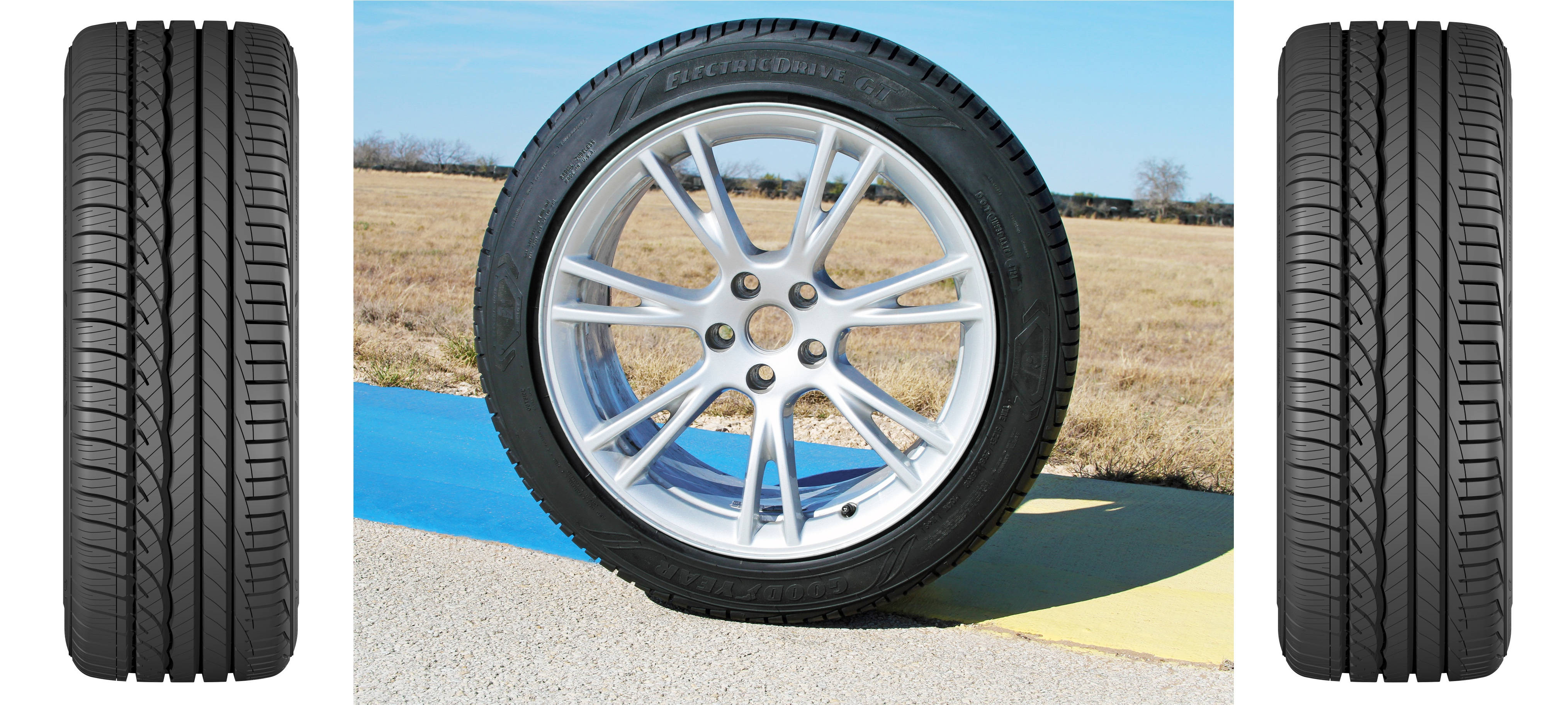 Neumáticos Goodyear equipados en un Tesla Model Y Fondos de pantalla