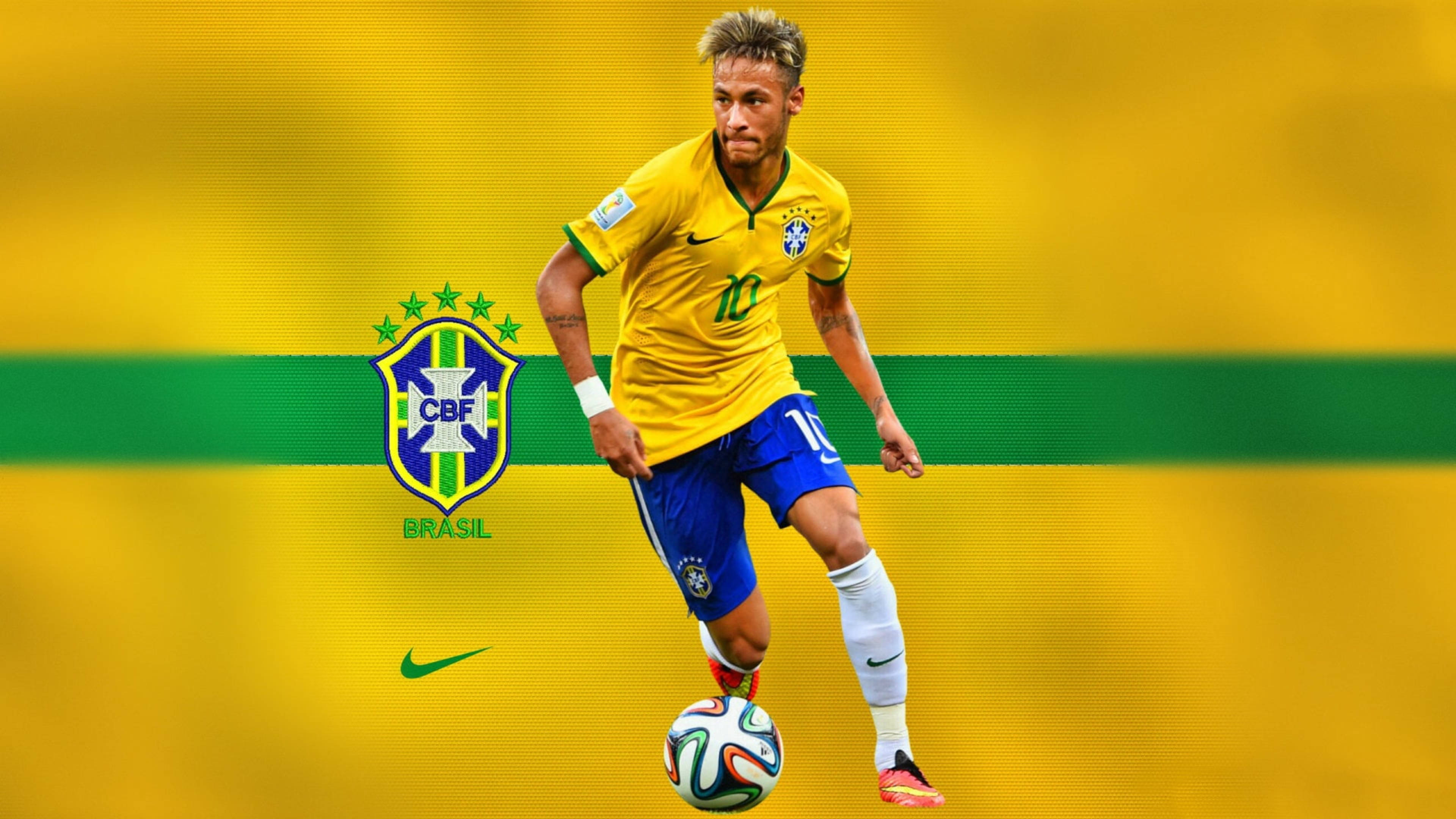 Neymar 4K con Logo de la CBF Fondos de pantalla