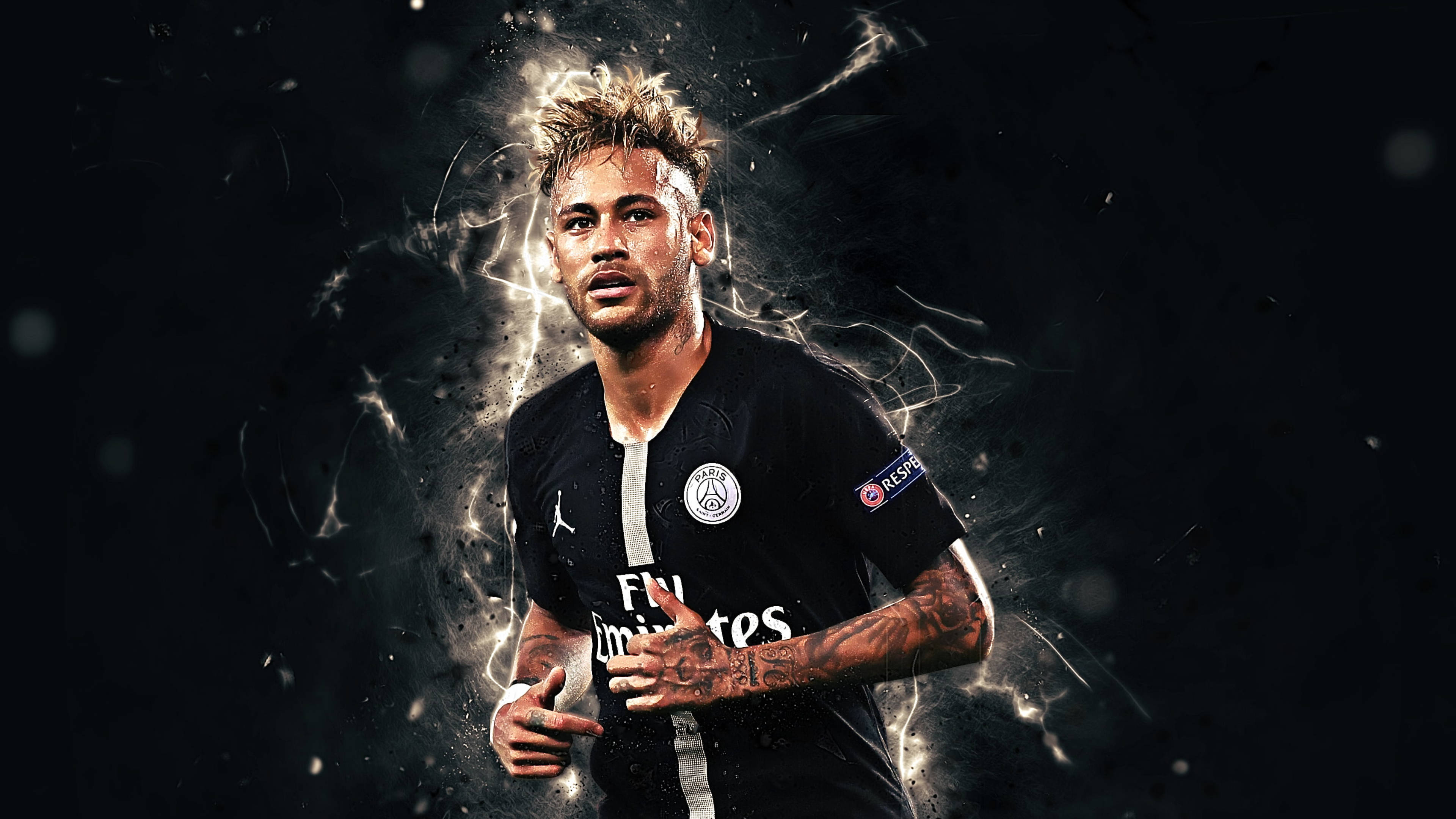 Neymar 4K Edición Negra Fondos de pantalla