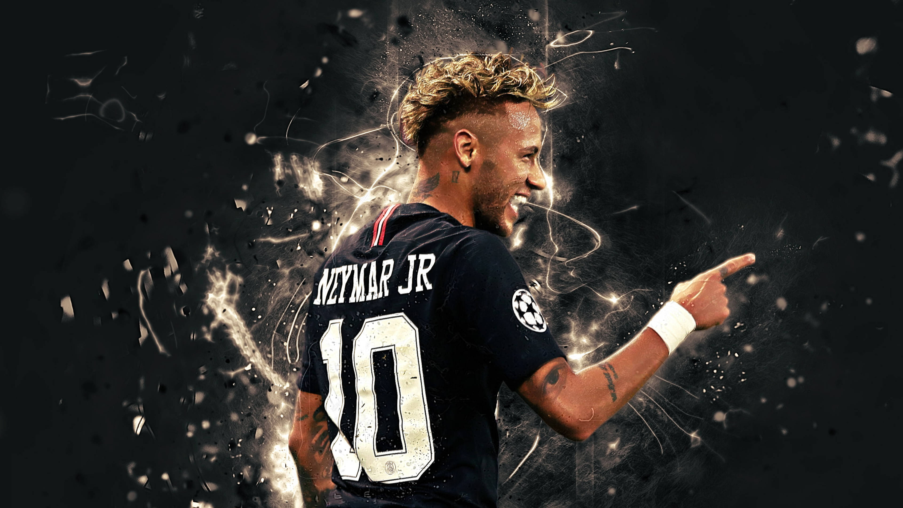 Neymar 4K Luces Blancas Fondos de pantalla