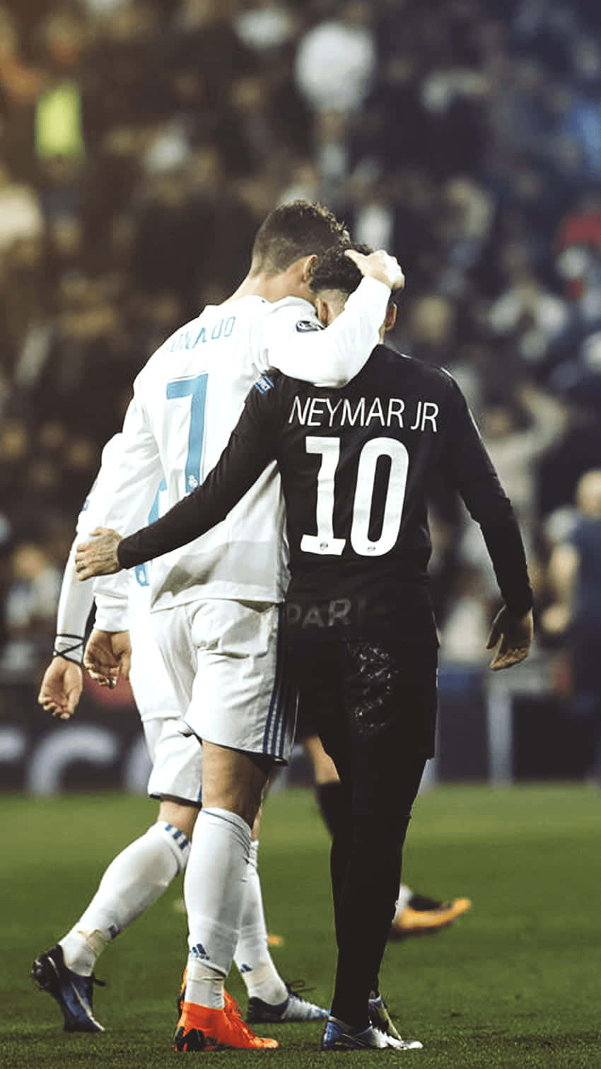 Neymar abrazando a un rival iPhone Fondos de pantalla