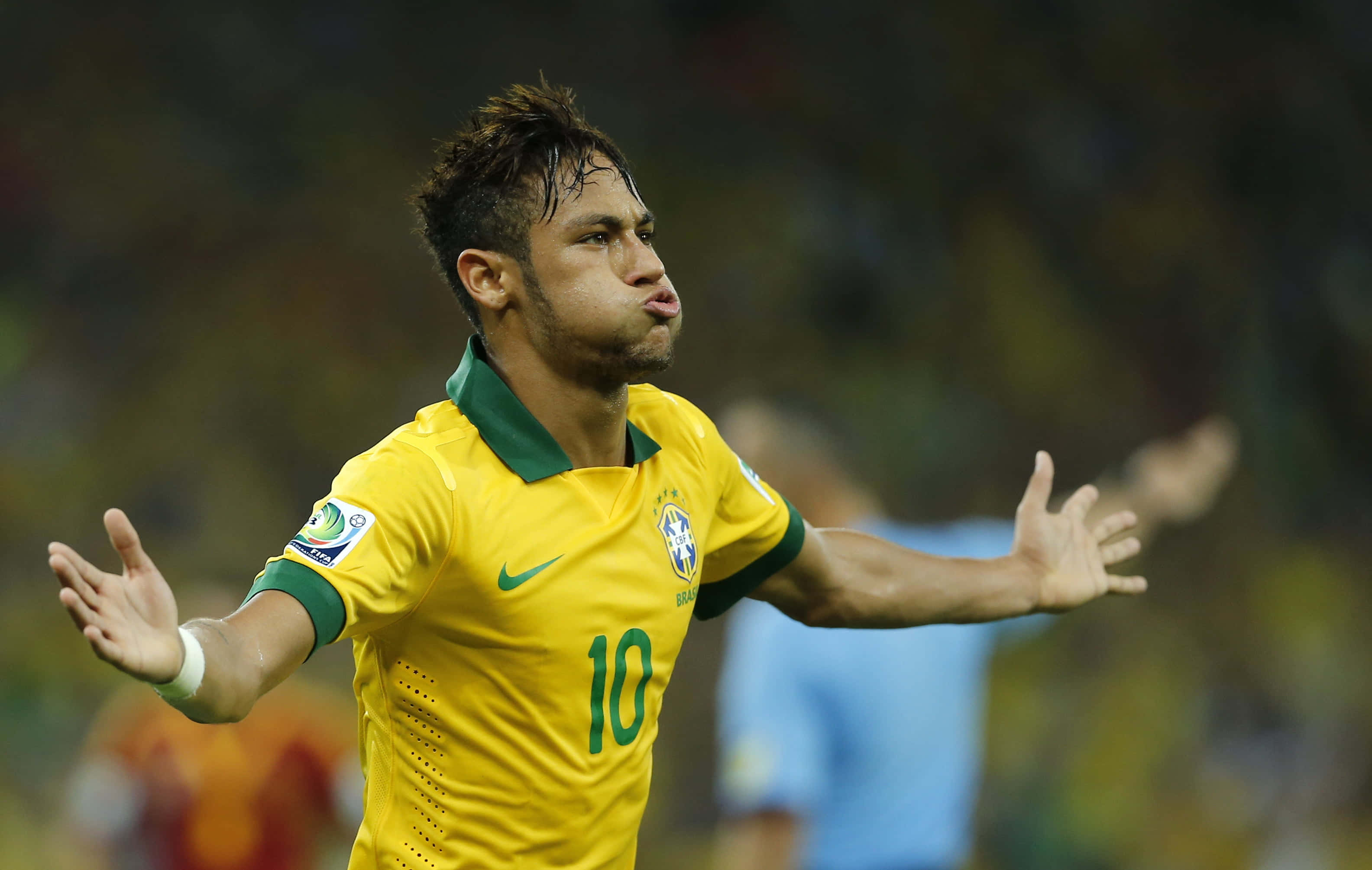 Neymar celebra la victoria del FC Barcelona. Fondos de pantalla