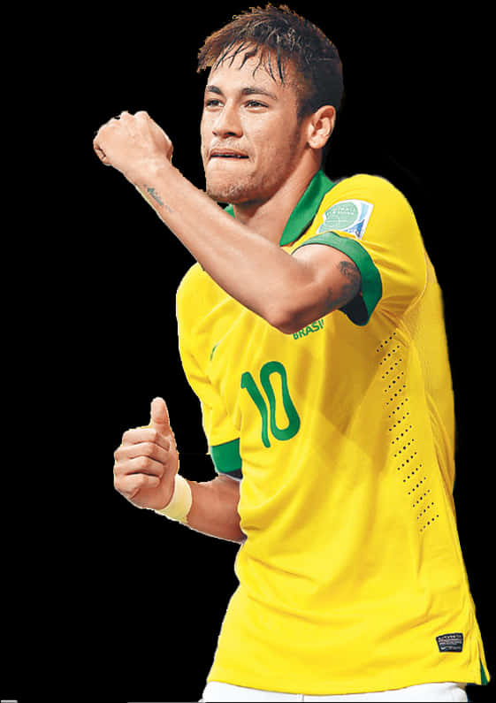 Neymar celebrando victoria con jersey de Brasil Fondos de pantalla
