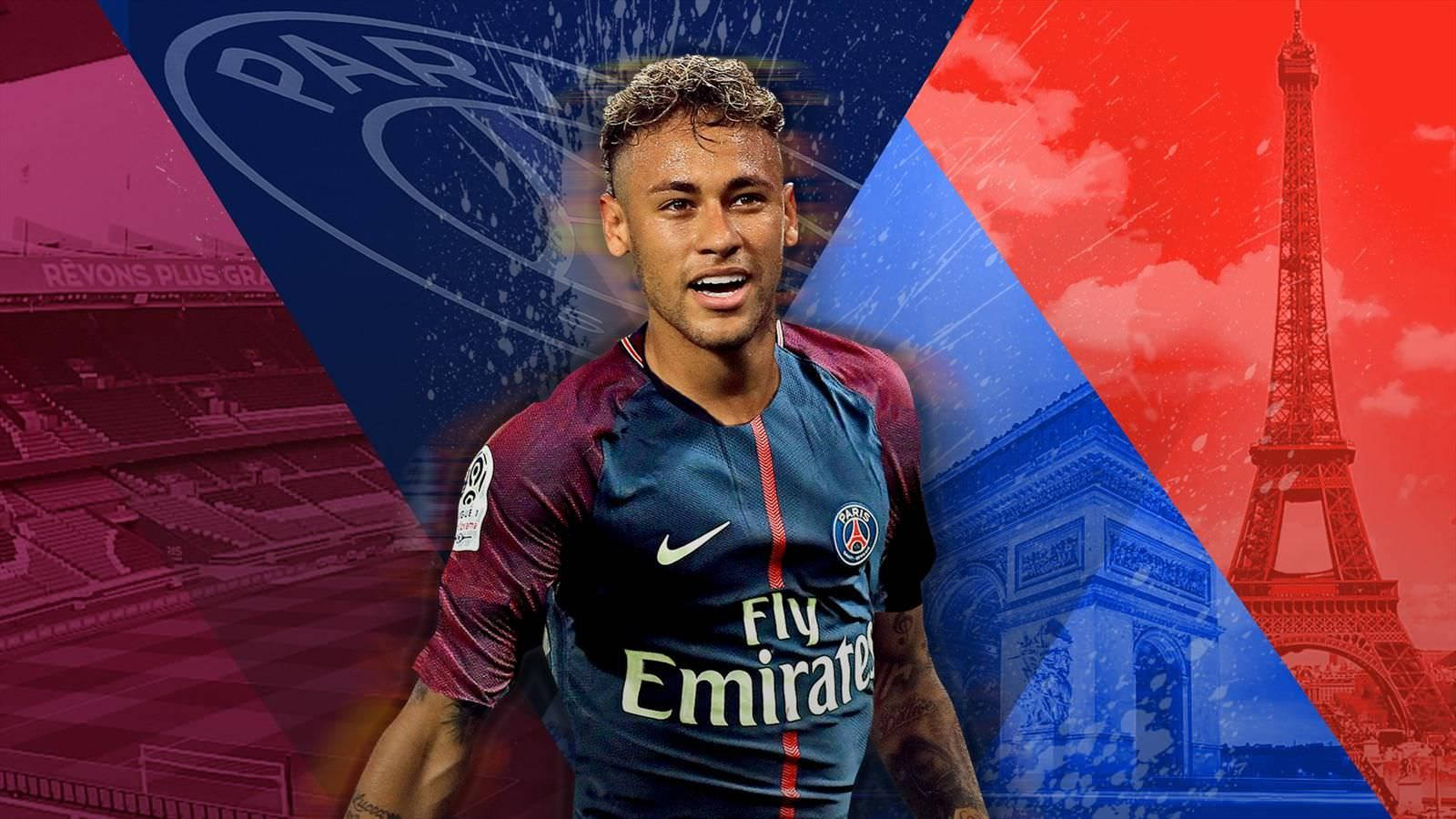 Neymar en un fondo geométrico vibrante Fondos de pantalla