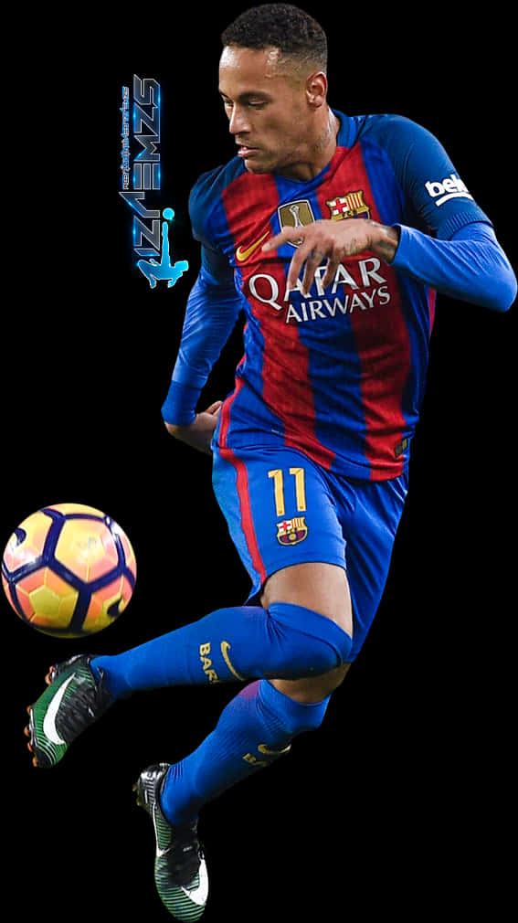 Neymar F C Barcelona en acción Fondos de pantalla