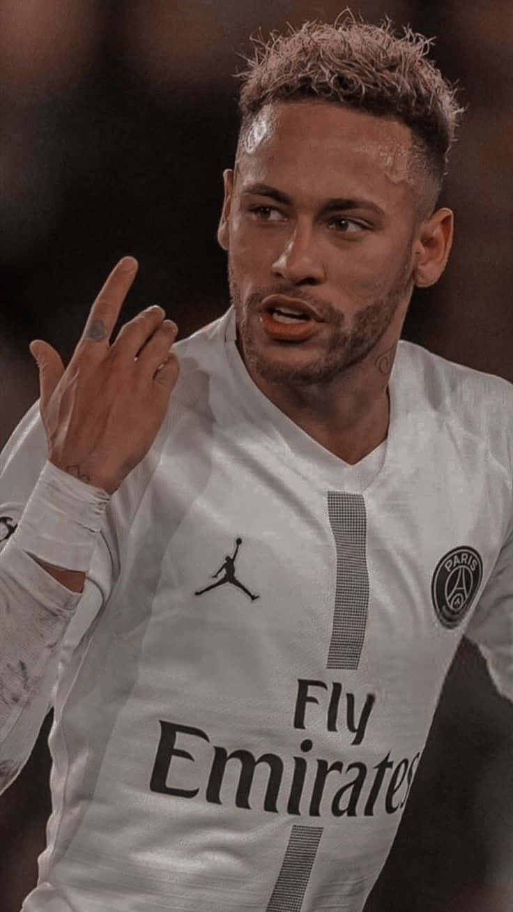 Neymar Jr. driblando un balón de fútbol. Fondos de pantalla