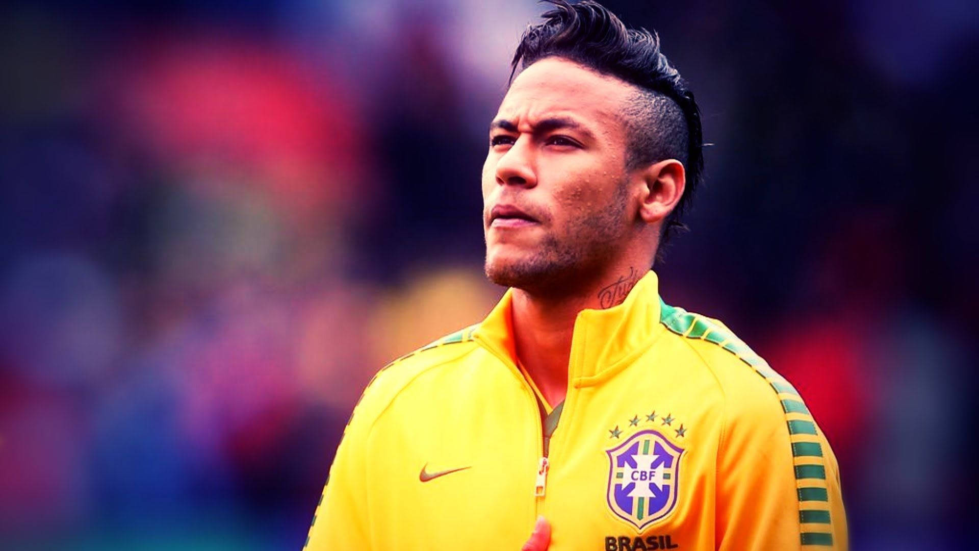 Fondo de pantalla de Neymar Jr. con la chaqueta de Brasil de la CBF.