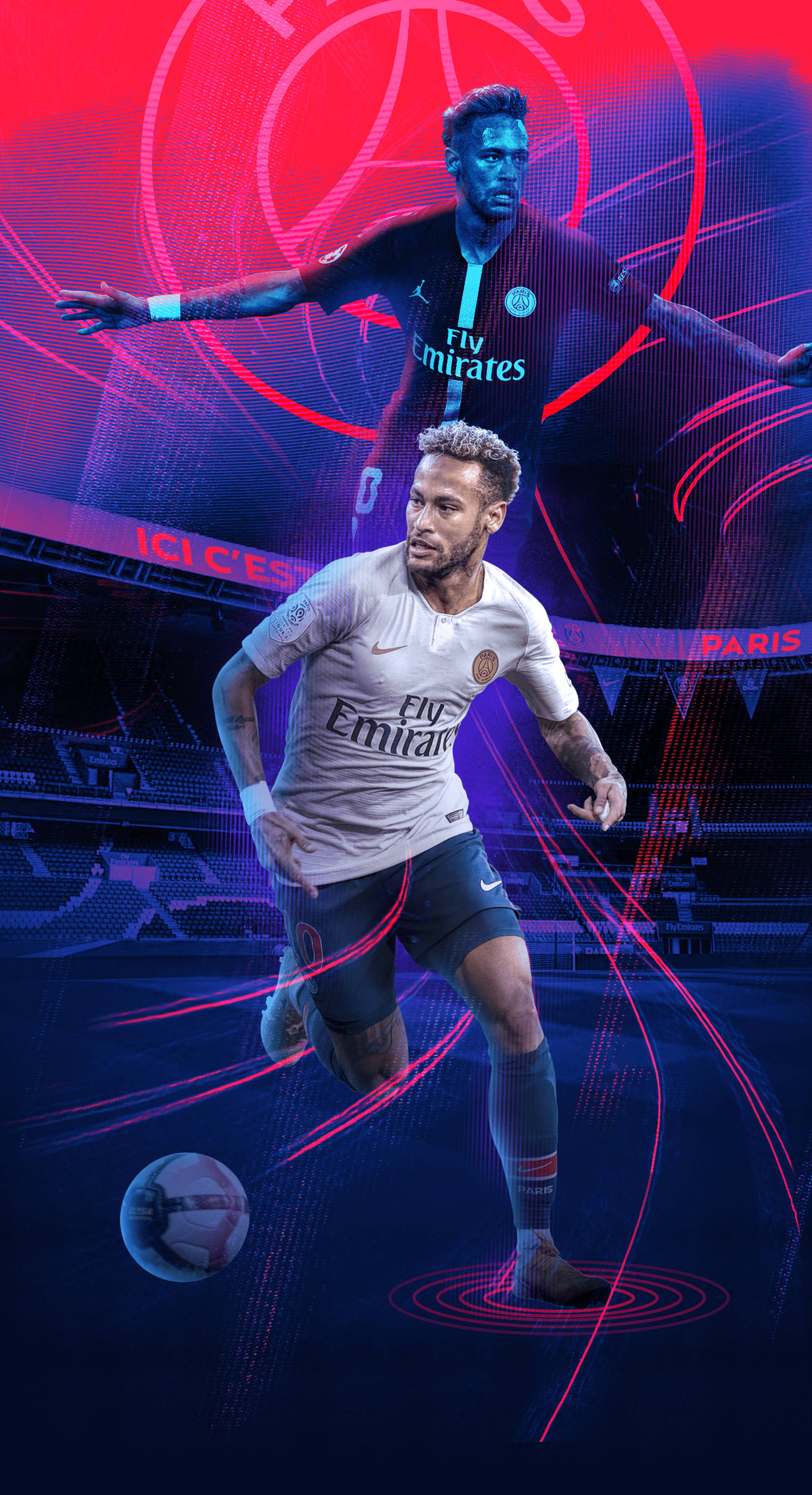 Neymar Jr. Rojo y Púrpura Genial