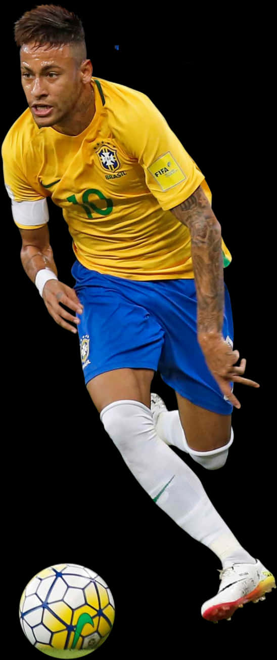 Neymar Jugador de Fútbol Brasileño Regateando Fondos de pantalla