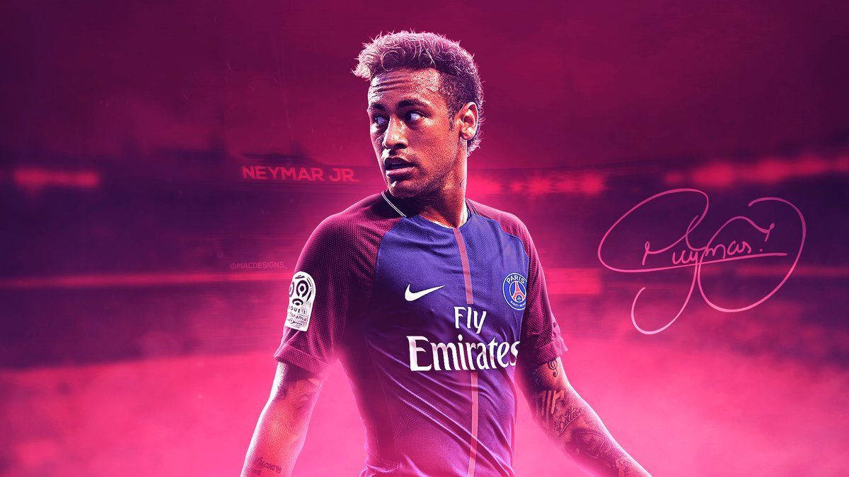 Fondo de pantalla Neymar Estética Rosa Arte.