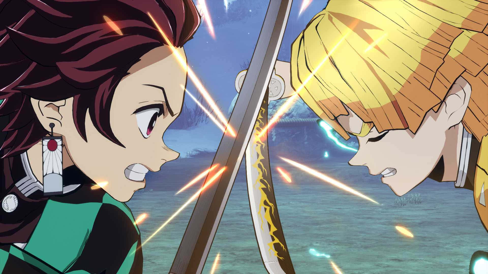 Nezuko e Inosuke luchando contra los demonios Fondos de pantalla