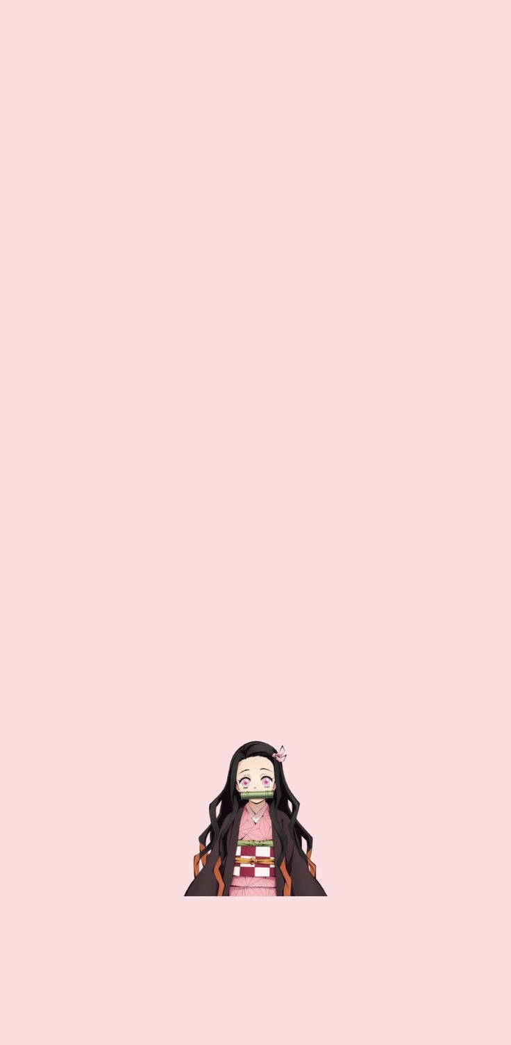 Nezuko Kawaii Rosa Fondos de pantalla