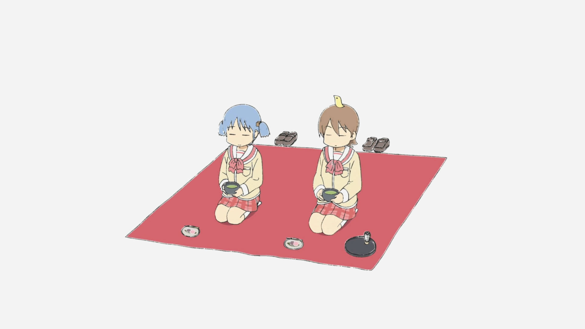 Nichijou Mio y Yuuko de picnic Fondos de pantalla