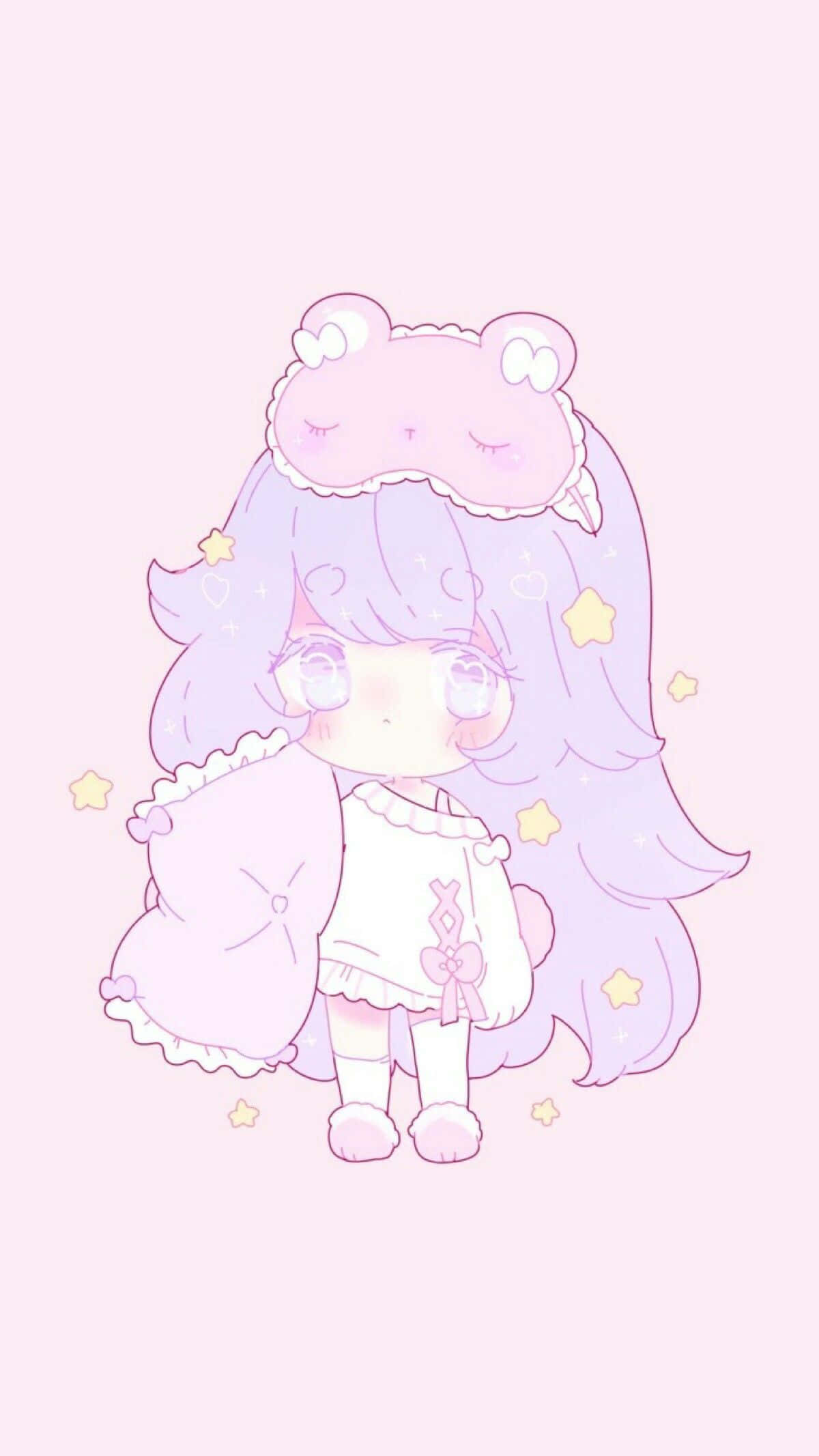 Niña anime estética rosa pastel Fondos de pantalla
