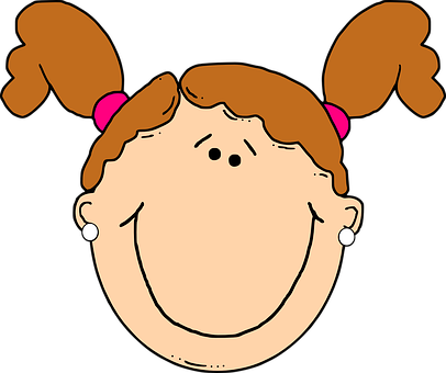 Niña de Dibujos Animados Sonriendo al Revés Fondos de pantalla