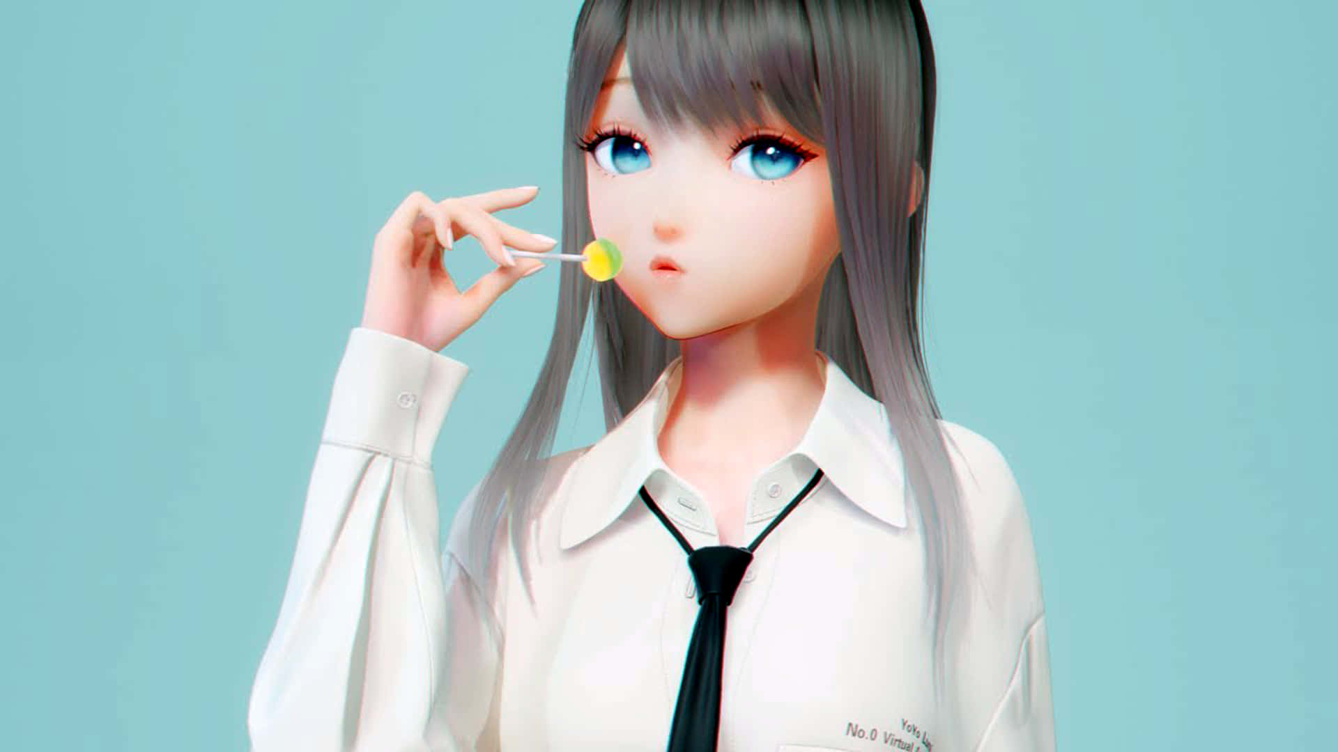 Niña Escolar Anime 3D Fondos de pantalla