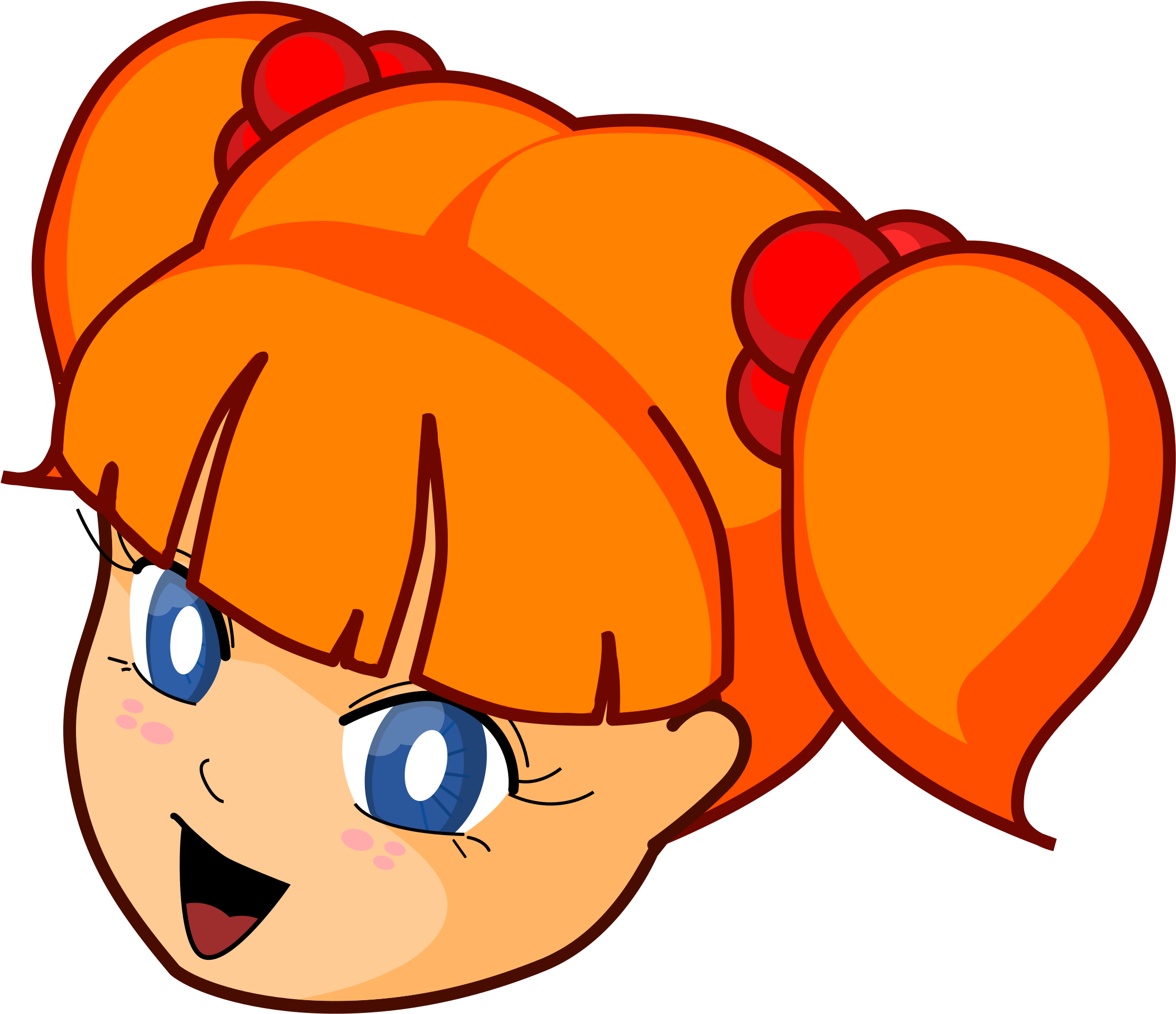Niña Pelirroja Animada Sonriendo.PNG Fondos de pantalla