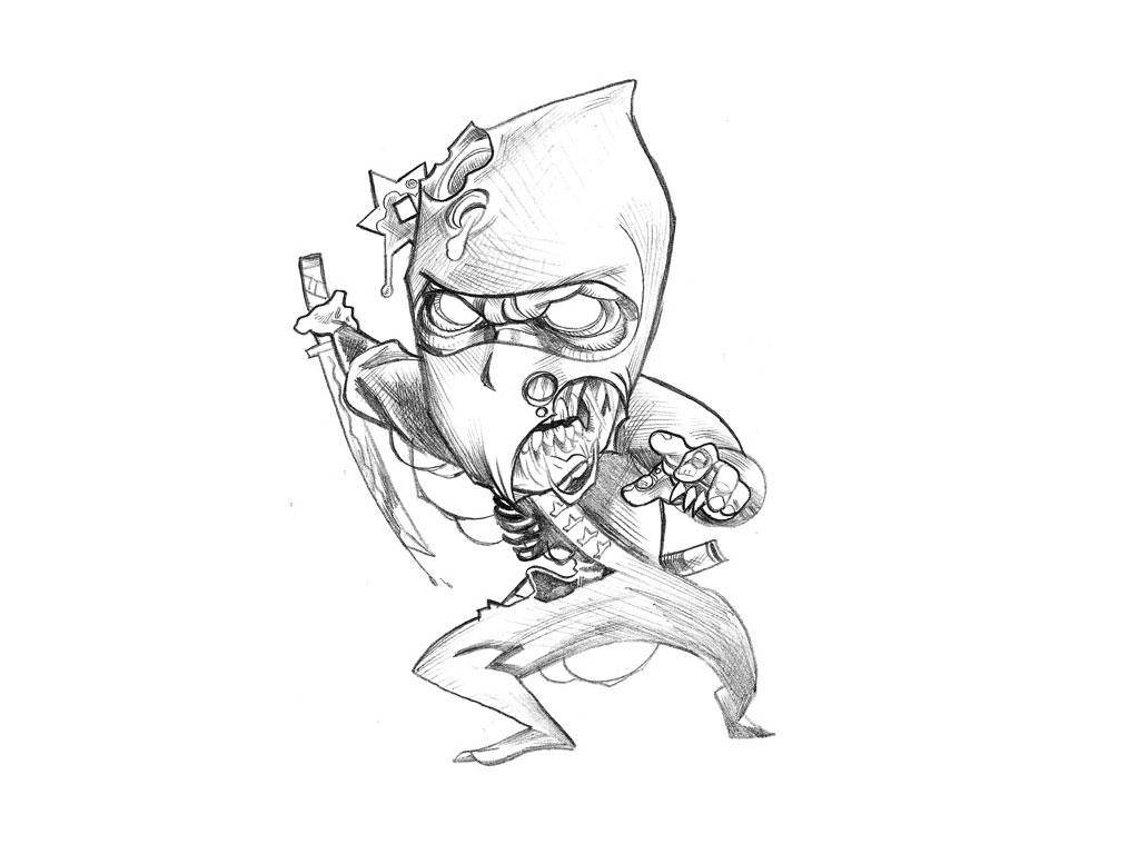 Ninja Zombi Dibujo Genial Fondos de pantalla