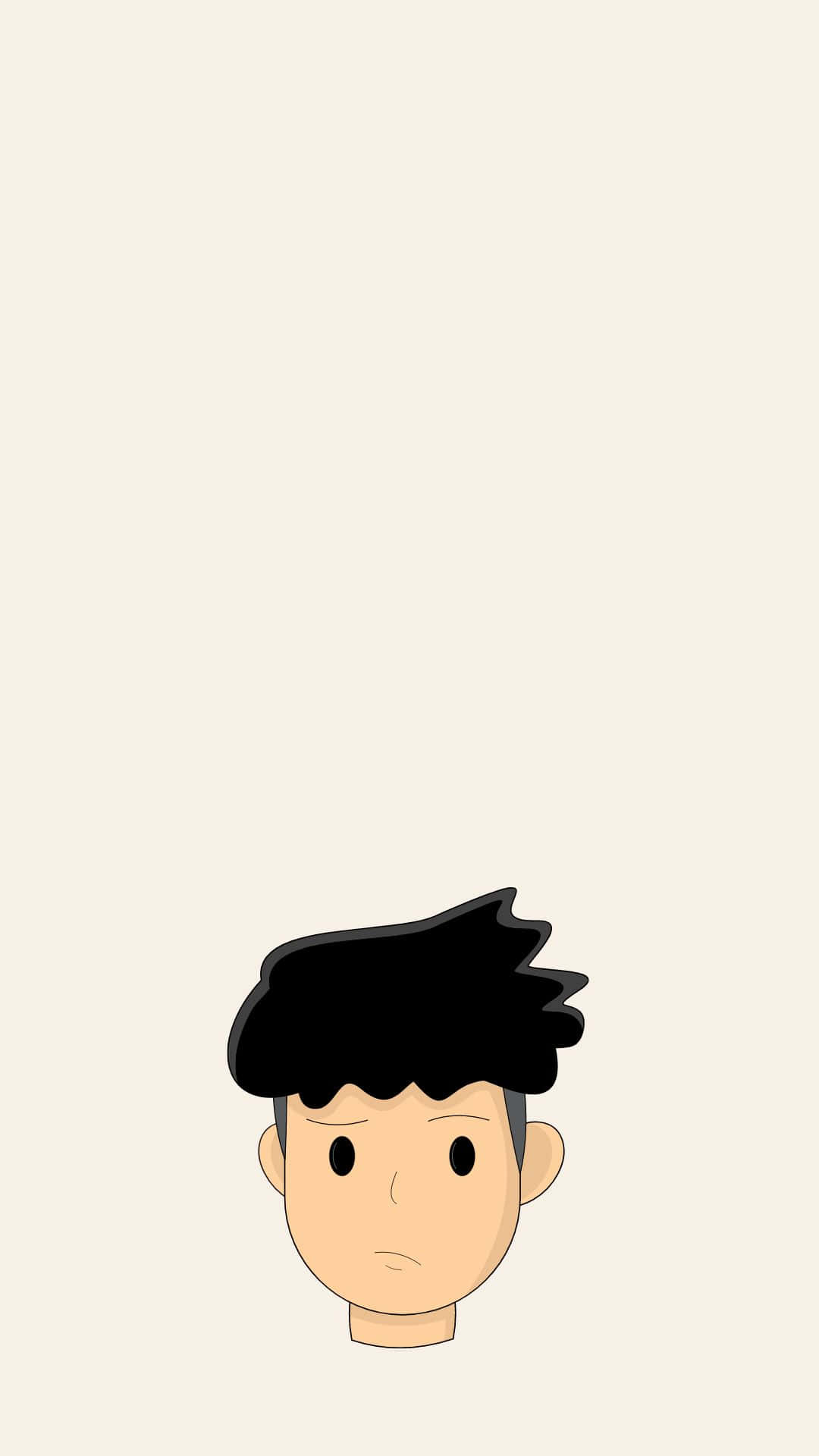 Niño guapo de dibujos animados minimalista Fondos de pantalla