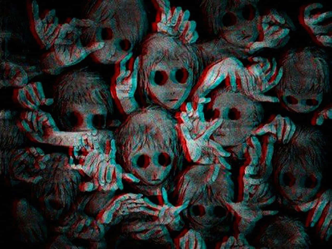 Niños de anime aterradores sin ojos Fondos de pantalla