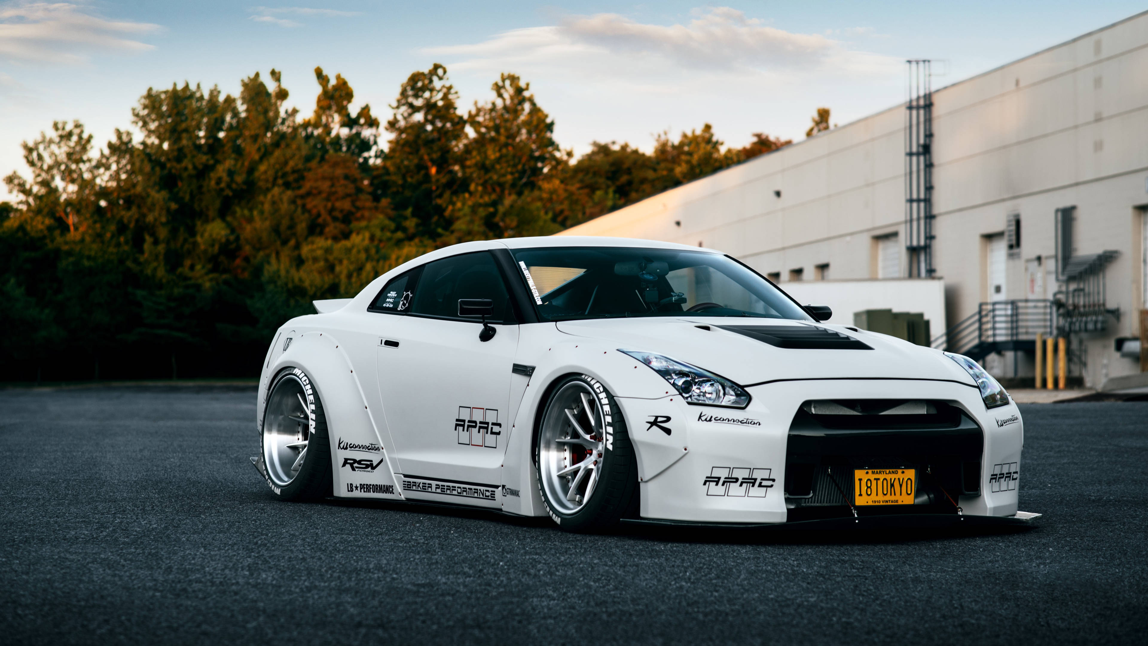 Nissan GT R Blanco I8Tokyo 4K Fondos de pantalla