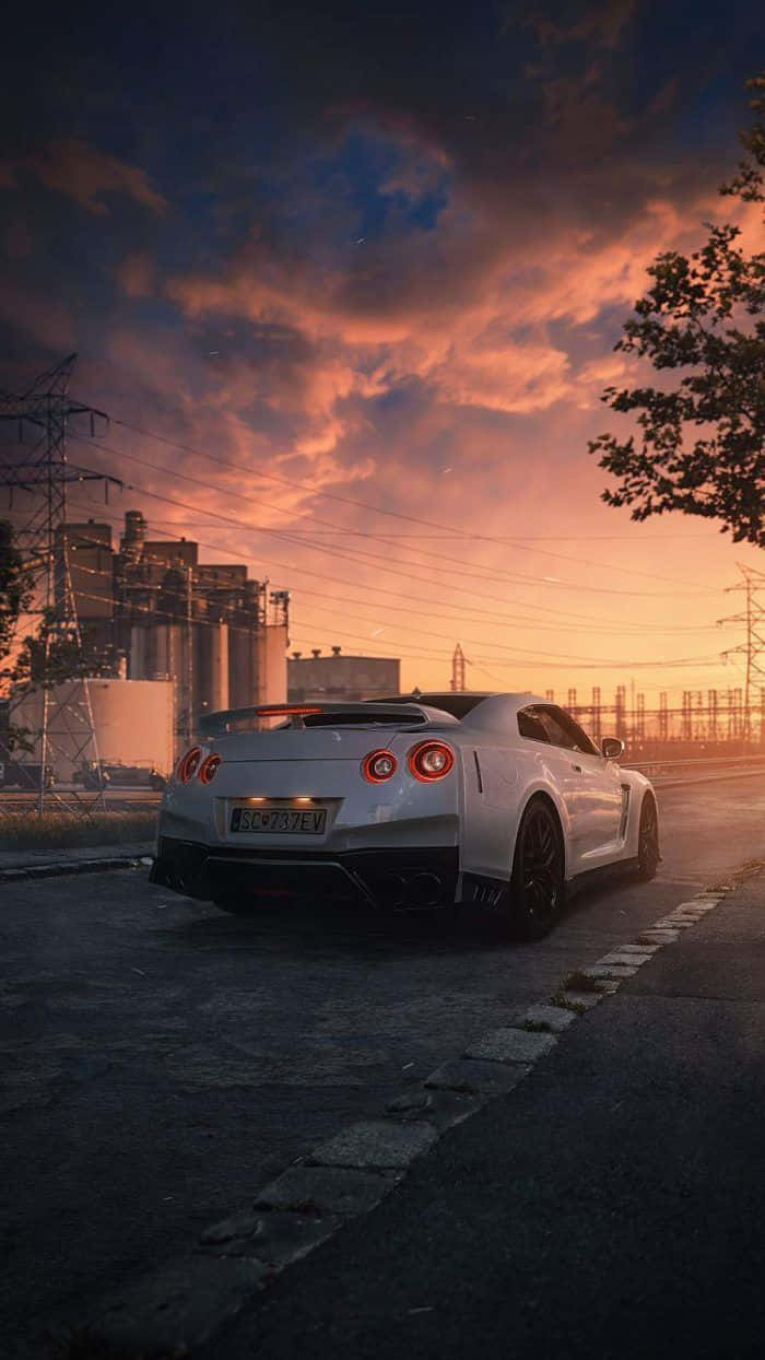 Nissan Skyline al atardecer para iPhone Fondos de pantalla