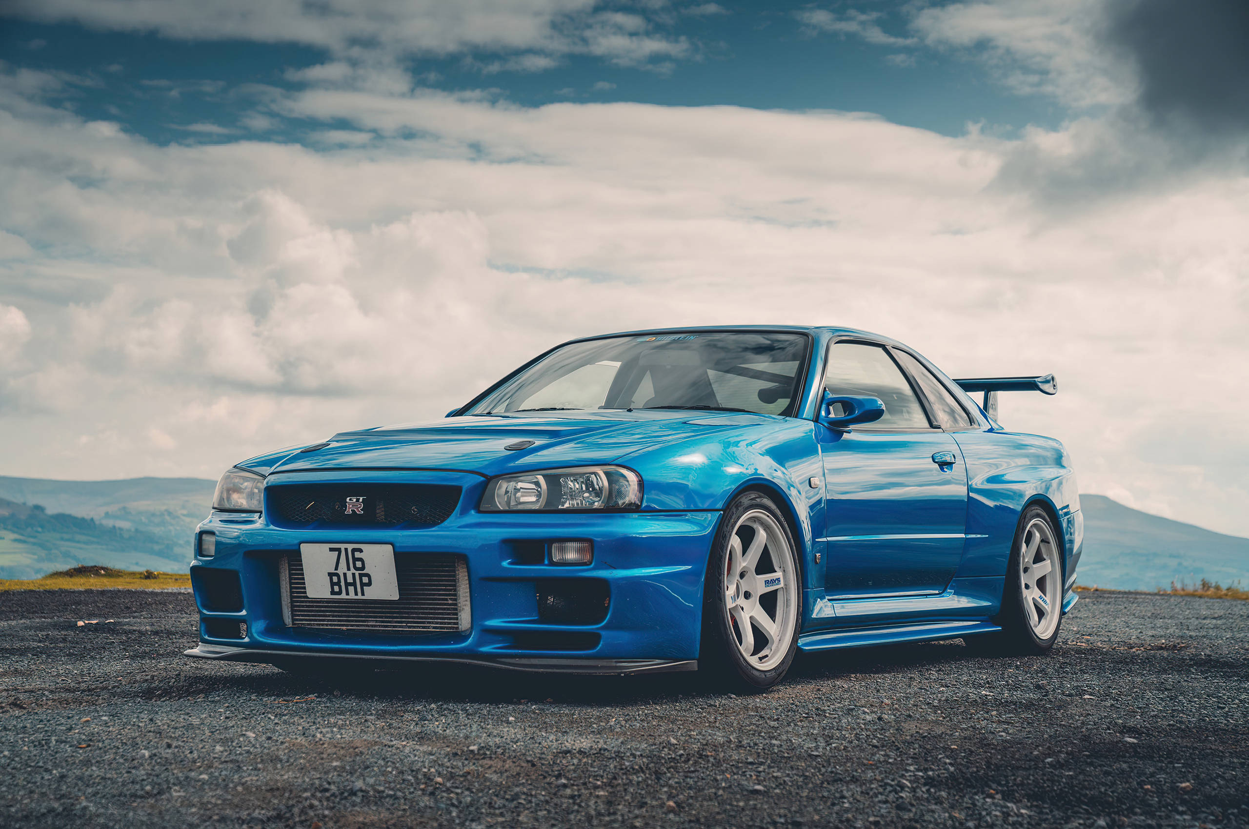 Nissan Skyline GTR R34 Turquesa Fondos de pantalla
