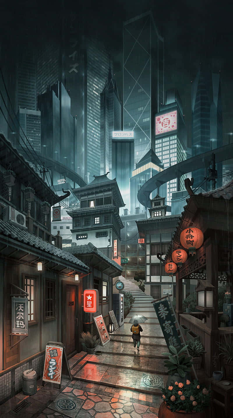 Noche en la ciudad de Tokio anime Fondos de pantalla