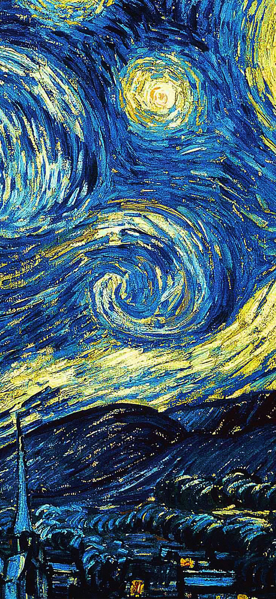 Noche Estrellada Famosas Pinturas iPhone Fondos de pantalla