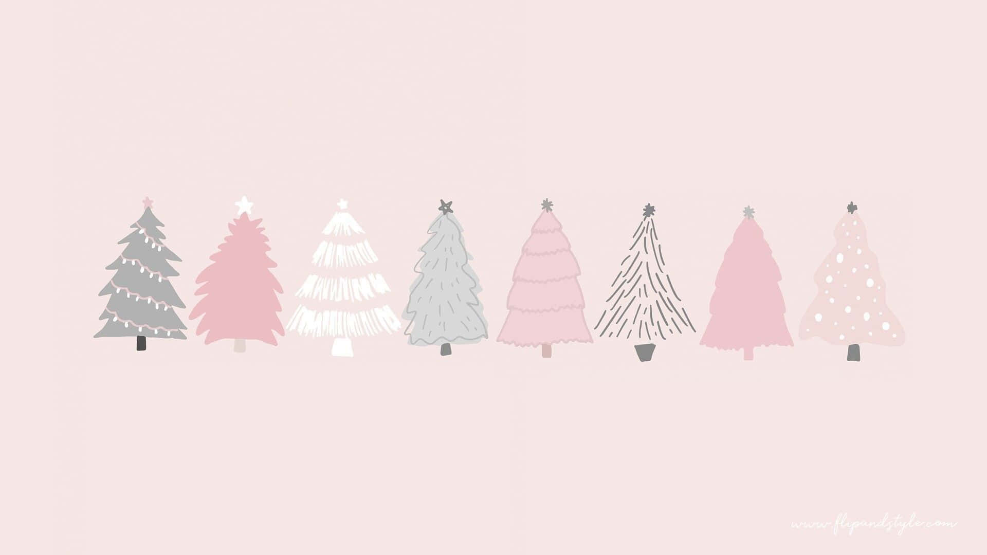 Noche mágica de Navidad con luces brillantes y decoraciones festivas Fondos de pantalla