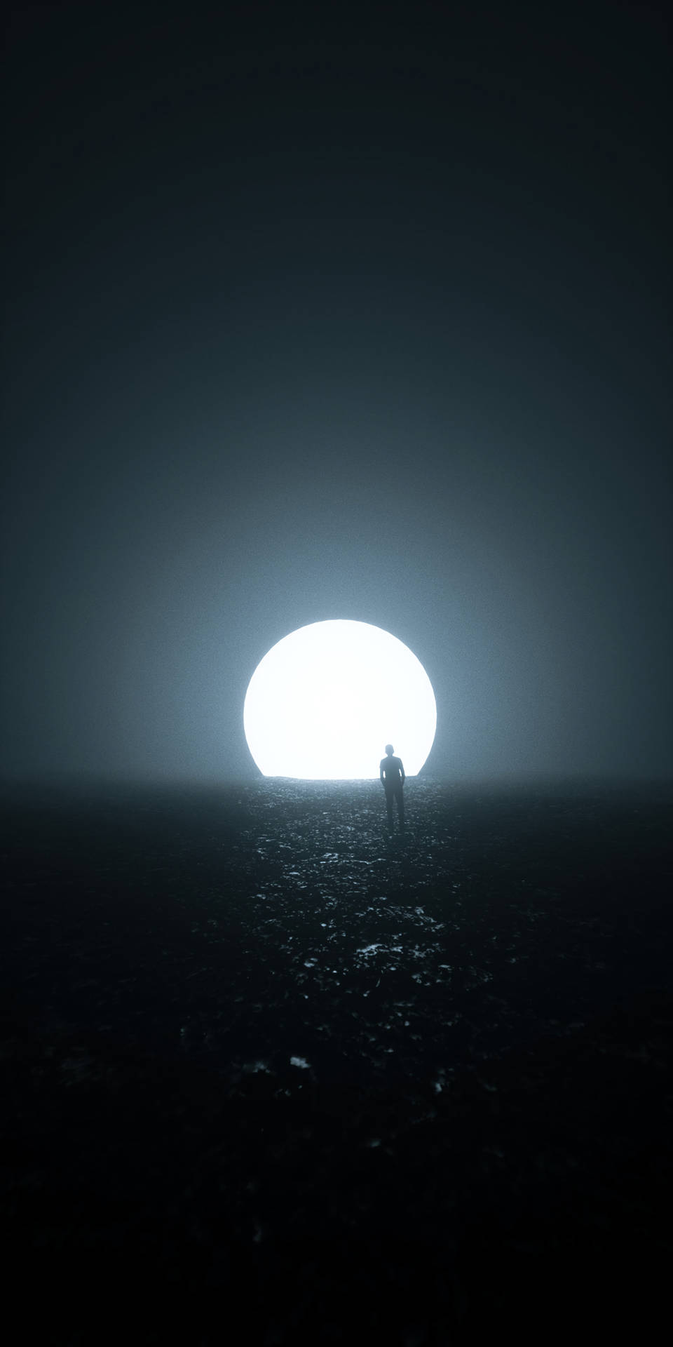 Fondo de Pantalla de Noche Oscura con Luna
