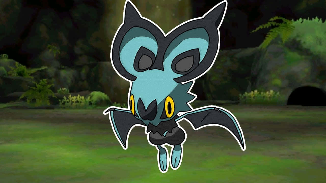 Noibat brillante en bosque cubierto de hierba Fondos de pantalla