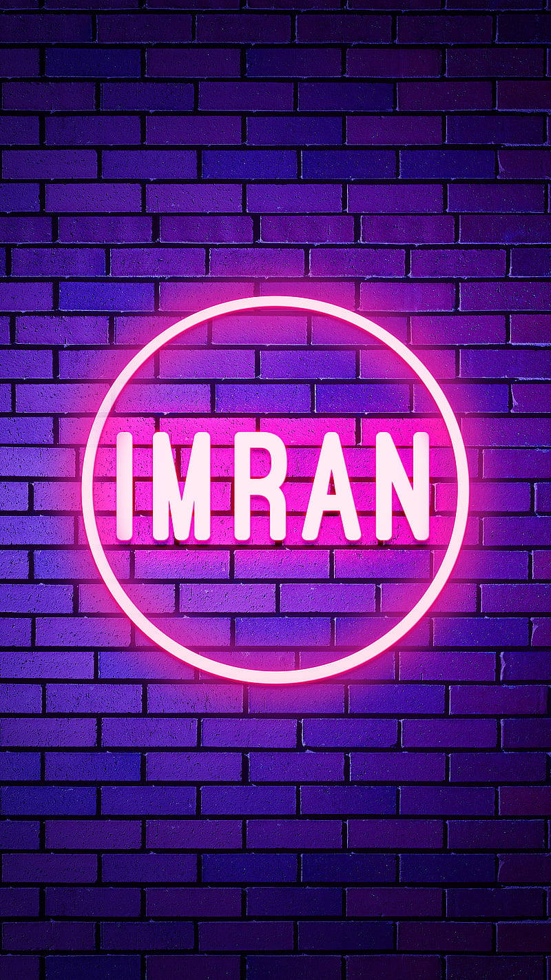 Nombre Imran en neón brillante Fondos de pantalla
