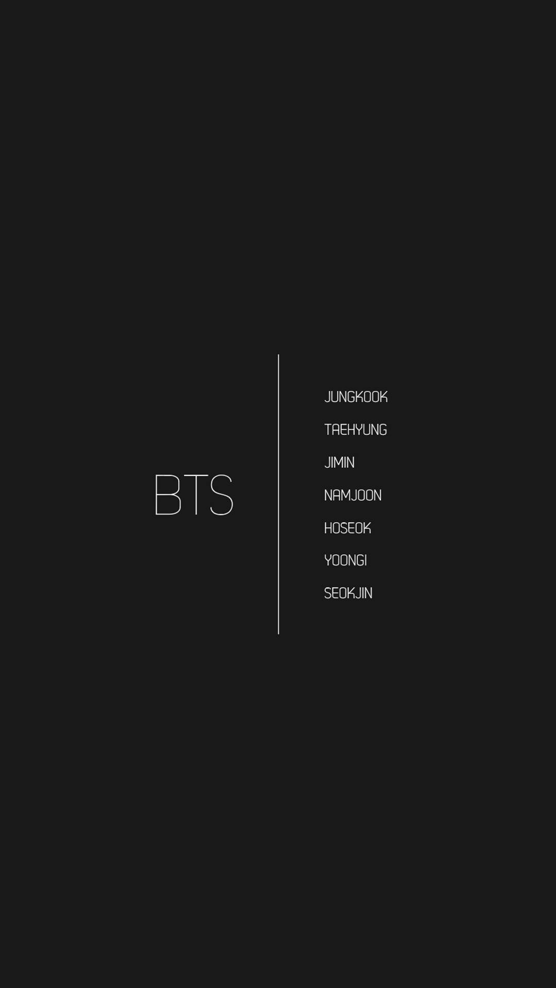 Nombres de los miembros de BTS Estética Tumblr Fondos de pantalla