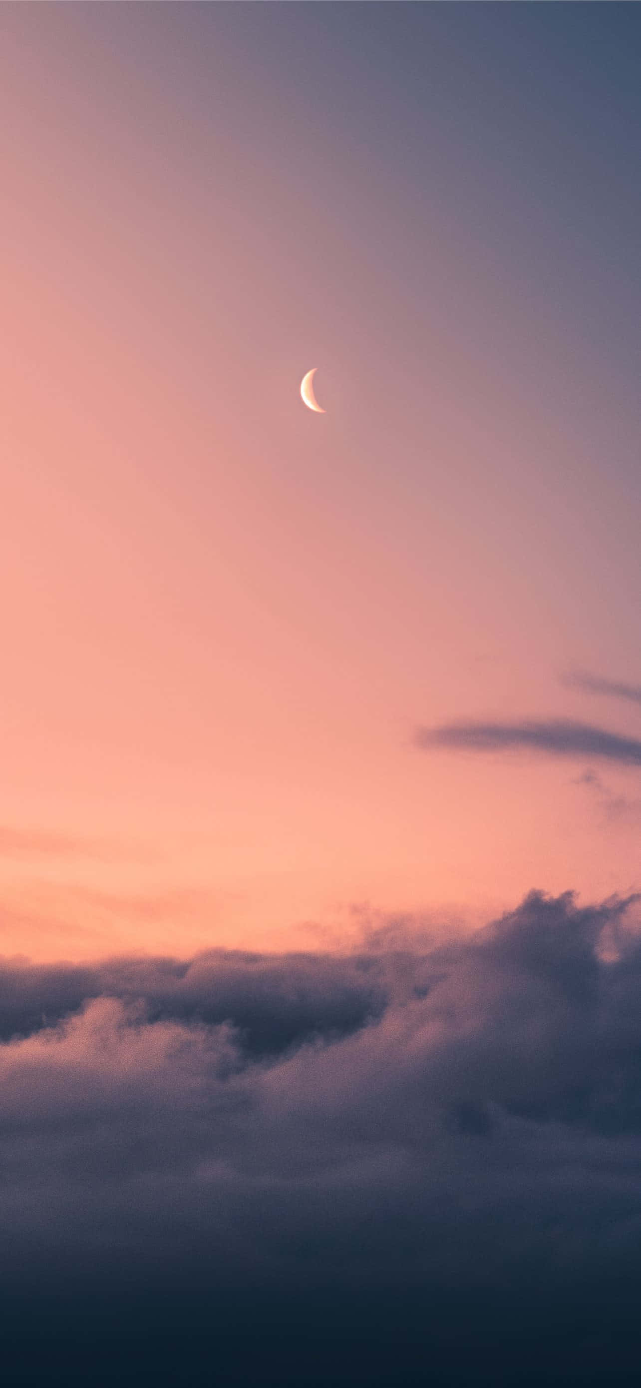 Nube al atardecer y luna Fondos de pantalla