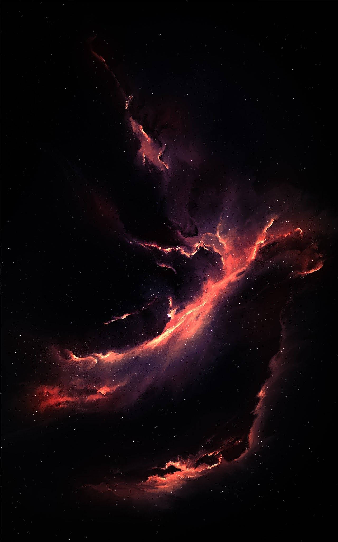 Nube de Trueno Roja OLED iPhone Fondos de pantalla