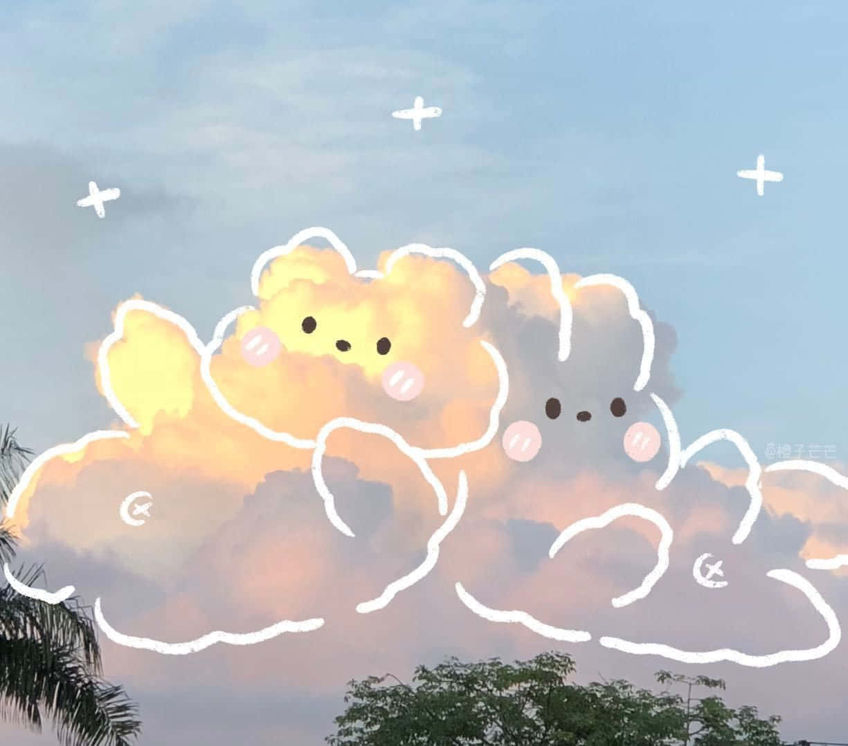 Nube linda con forma de osos Fondos de pantalla