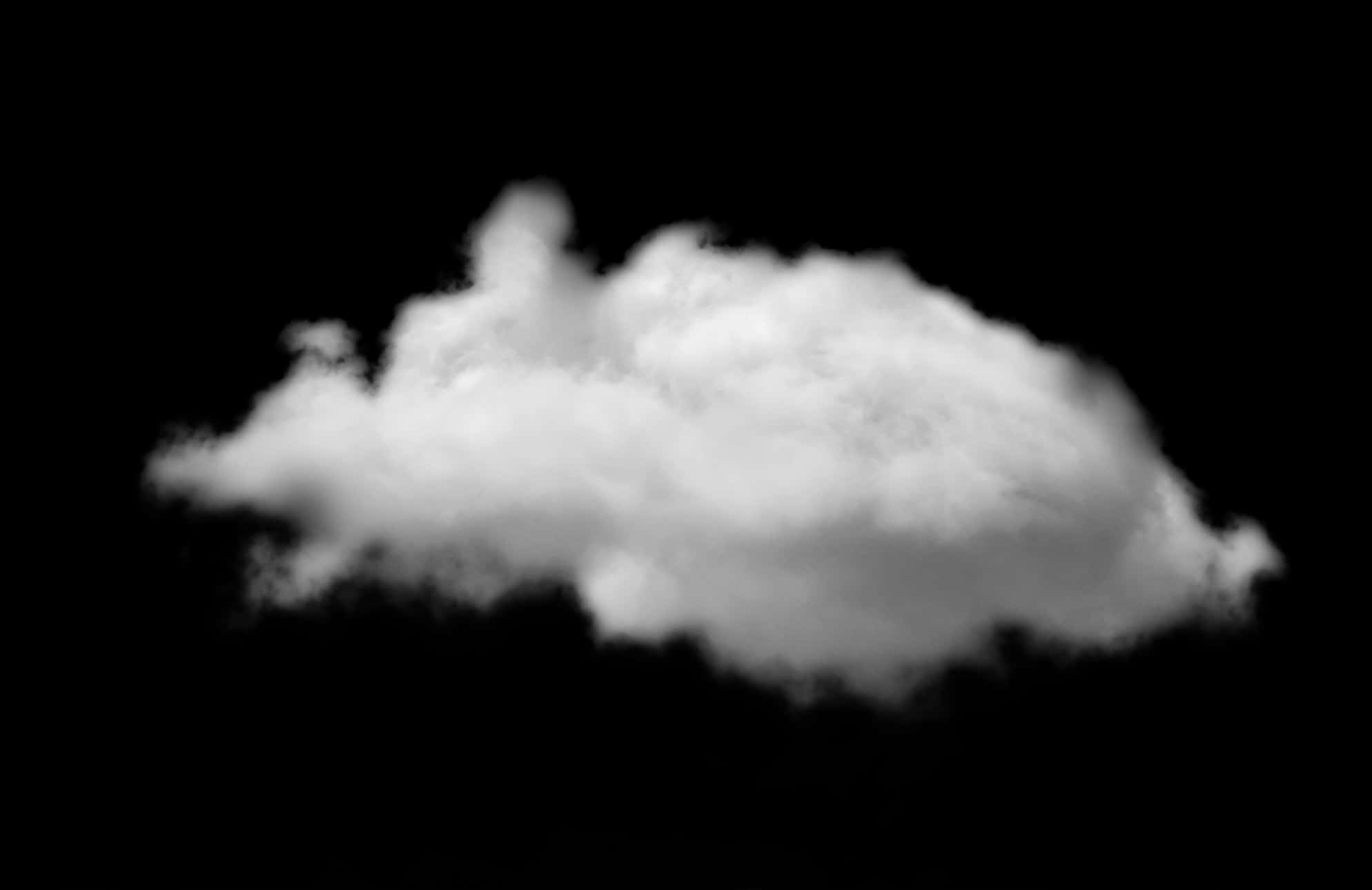 Nube Sola Fondo Negro Fondos de pantalla