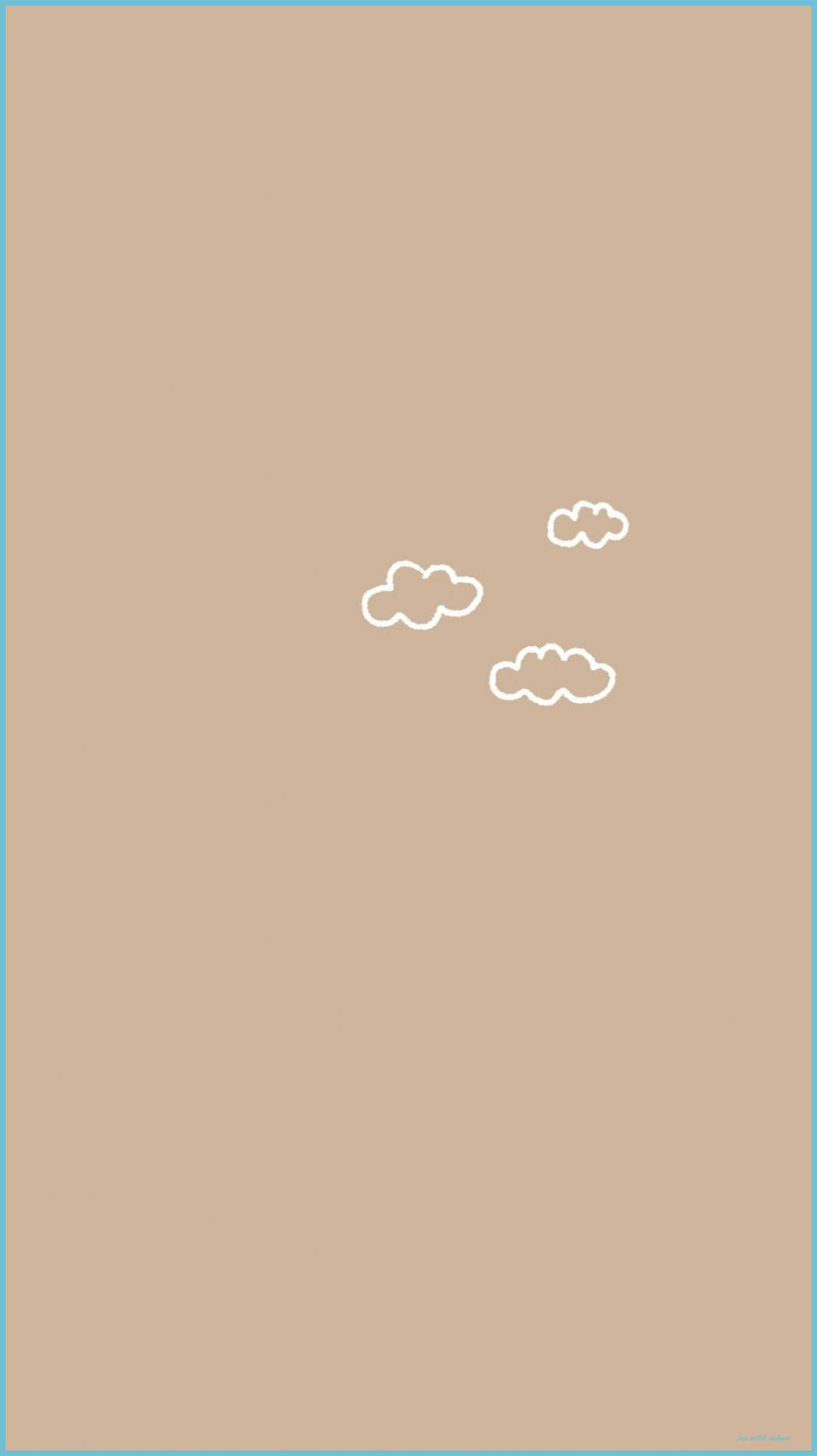 Nubes Blancas Sobre Fondo Beige Marrón Estético Fondos de pantalla