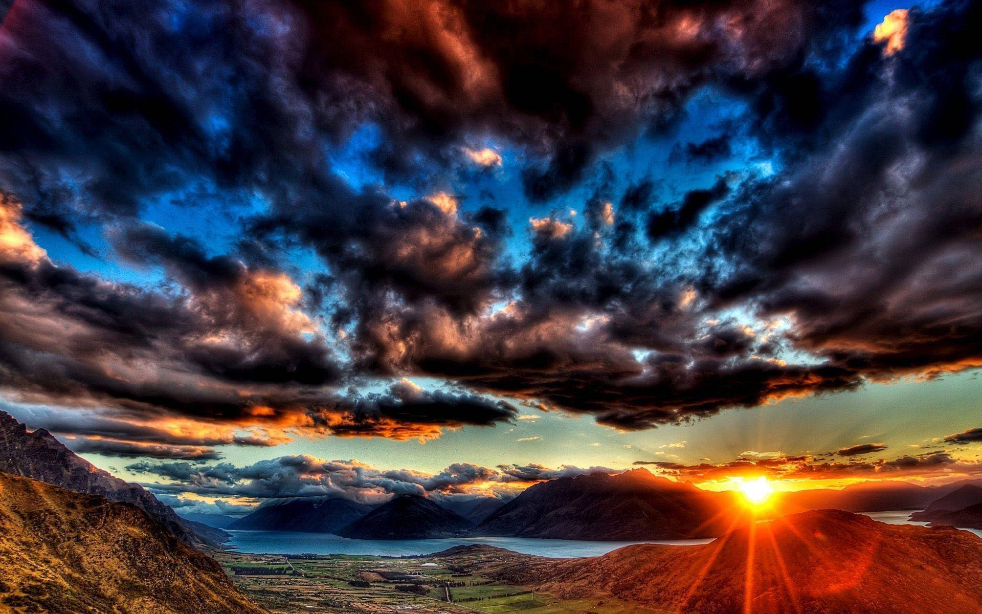 Nubes Estéticas Vibrantes Fondos de pantalla