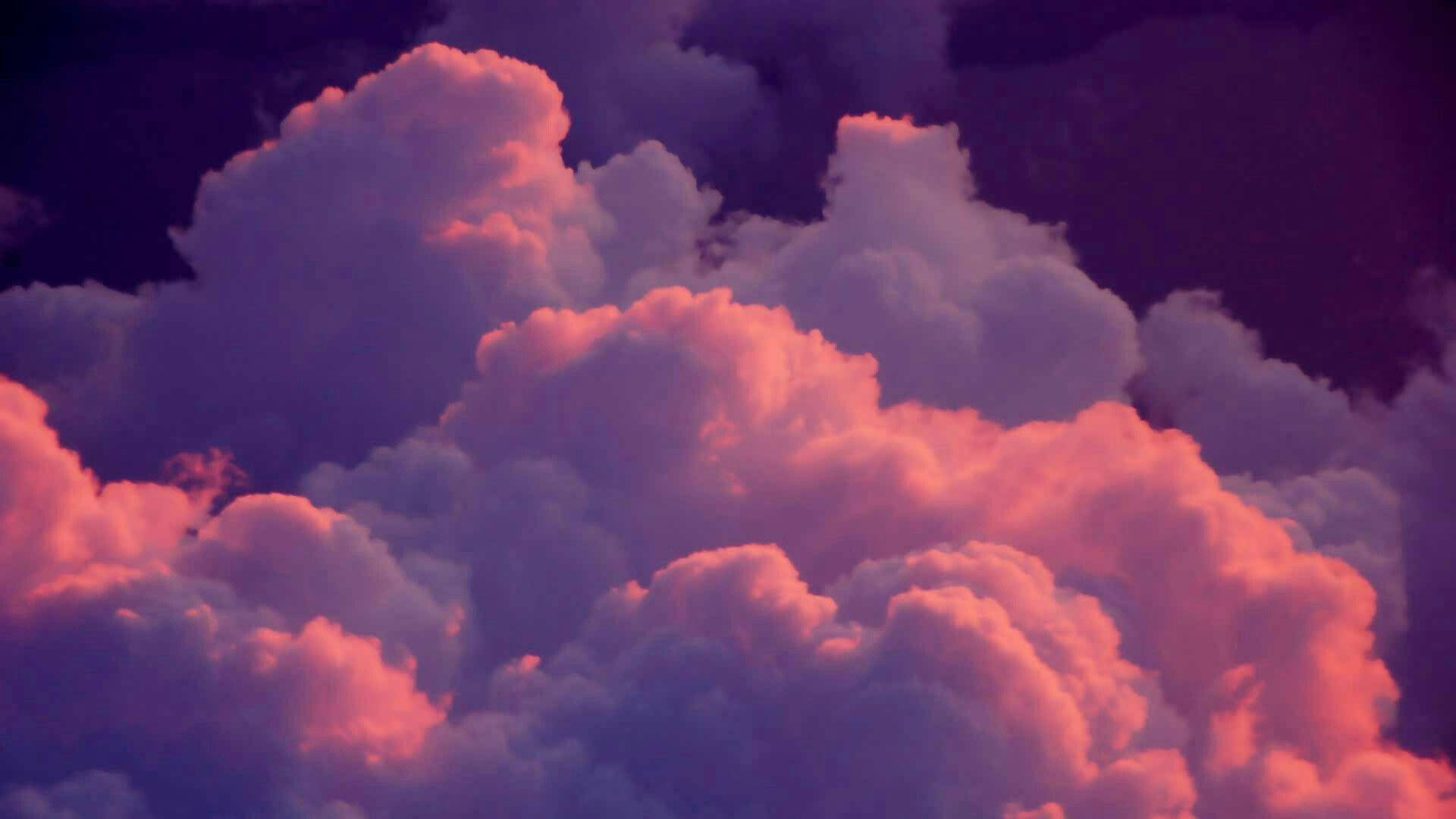 Nubes Estéticas Rojas Oscuras Fondos de pantalla