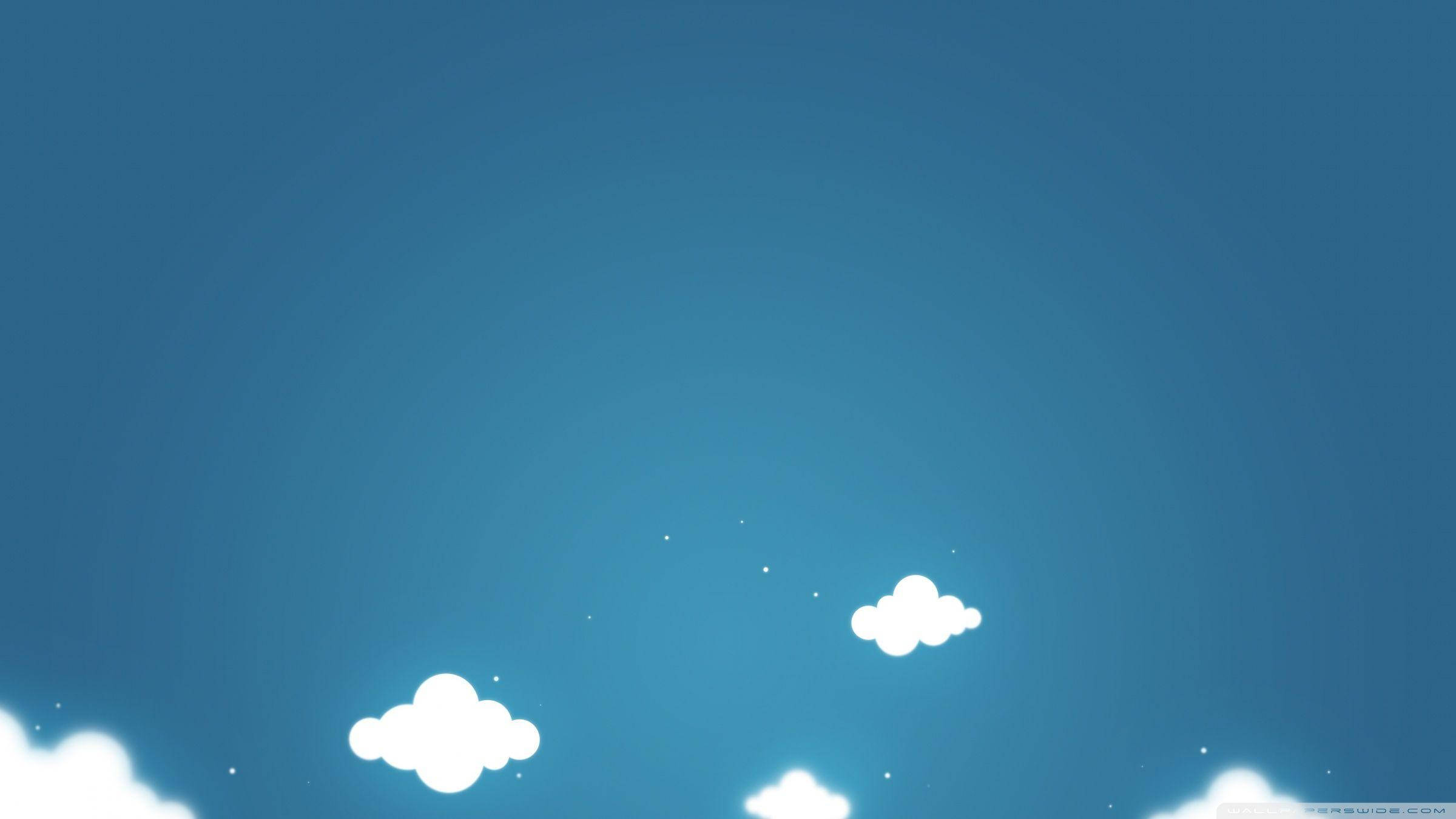 Nubes estéticas minimalistas con diseño caricaturesco Fondos de pantalla