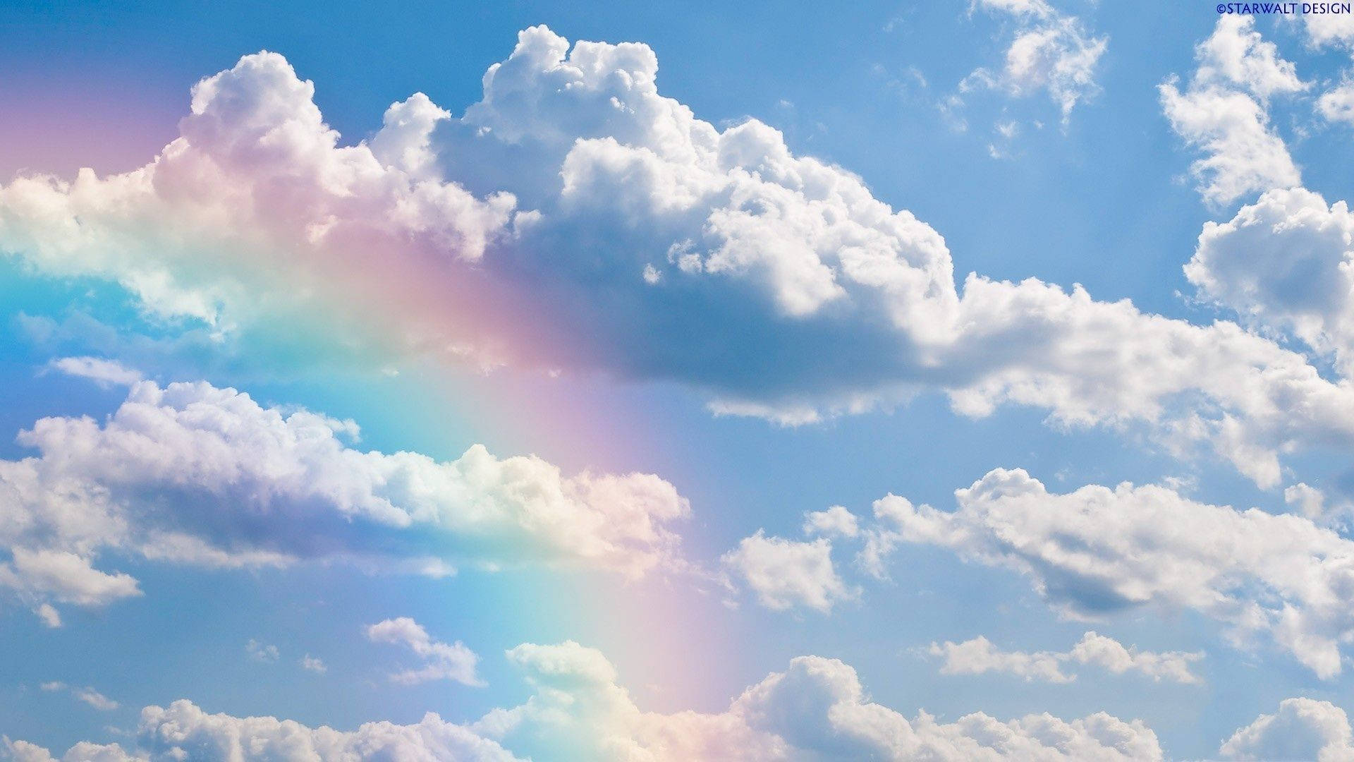 Nubes estéticas con arcoíris Fondos de pantalla
