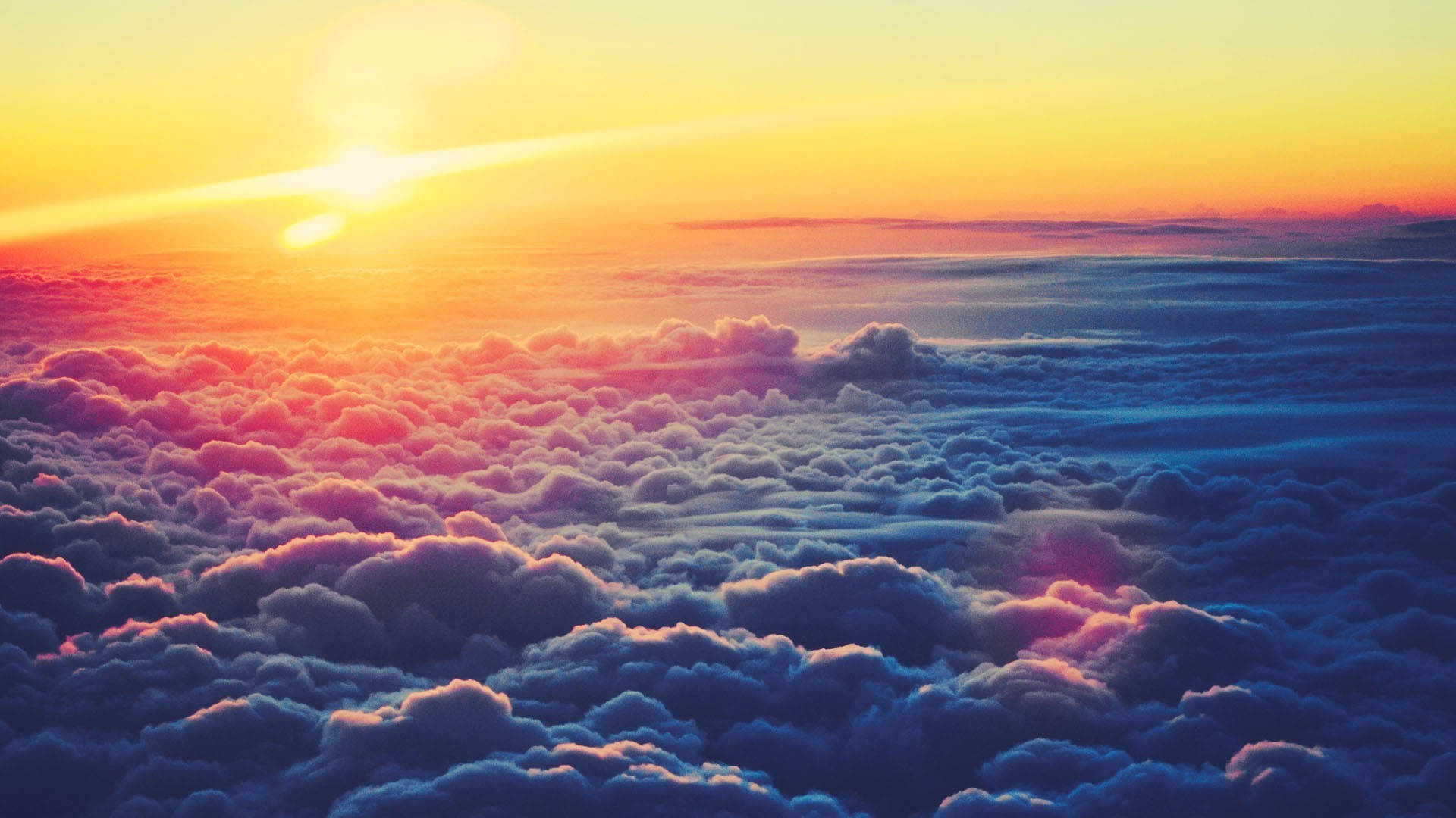Nubes estéticas y atardecer Fondos de pantalla