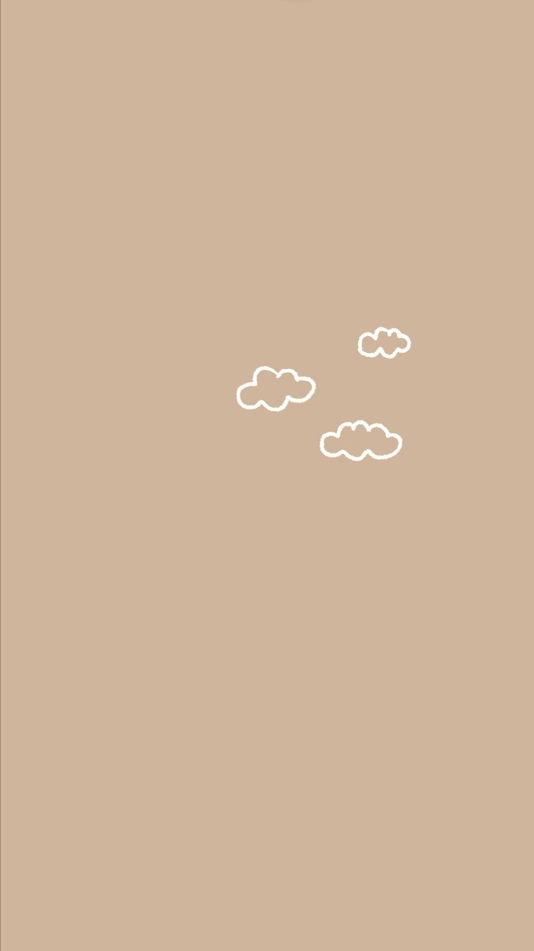 Nubes minimalistas estética beige Fondos de pantalla